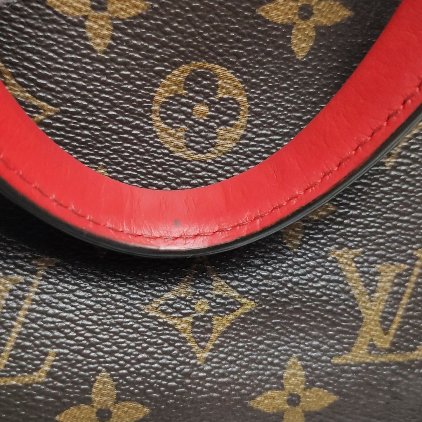 Preloved GLM-Estrela Monogram Print Leather Handbag 250420781157068