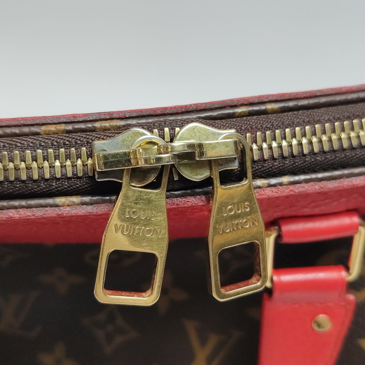 Preloved GLM-Estrela Monogram Print Leather Handbag 250420781157068
