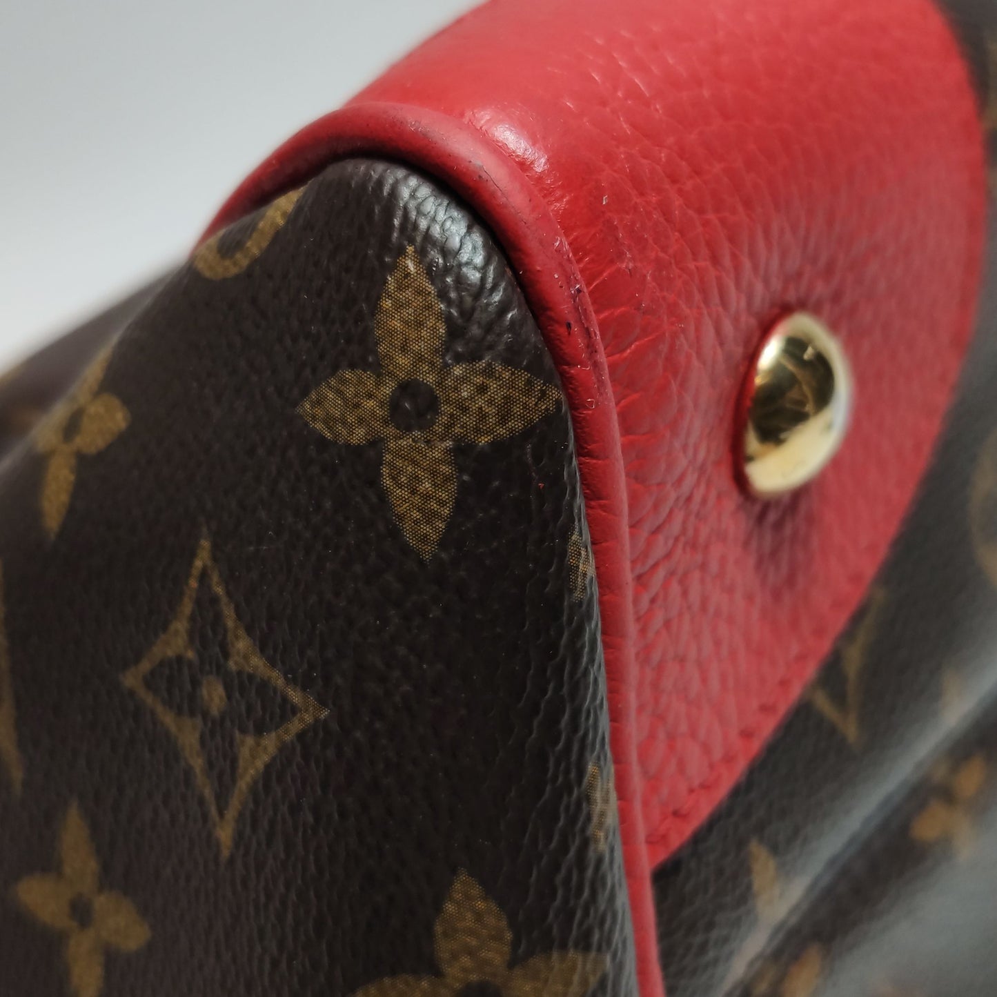 Preloved GLM-Estrela Monogram Print Leather Handbag 250420781157068
