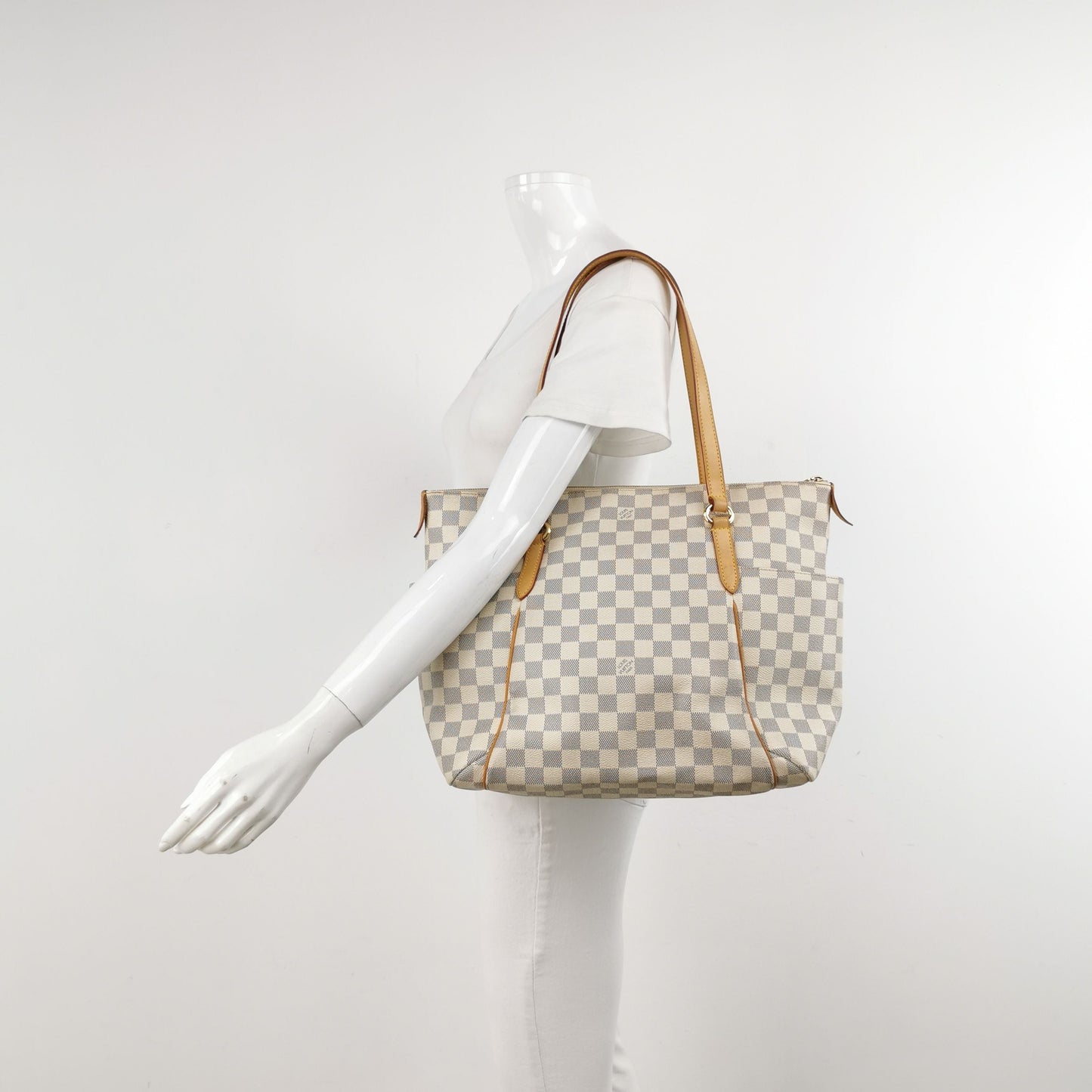 Preloved GLM-Totally Damier Canvas Shoulder Bag 250417781153252