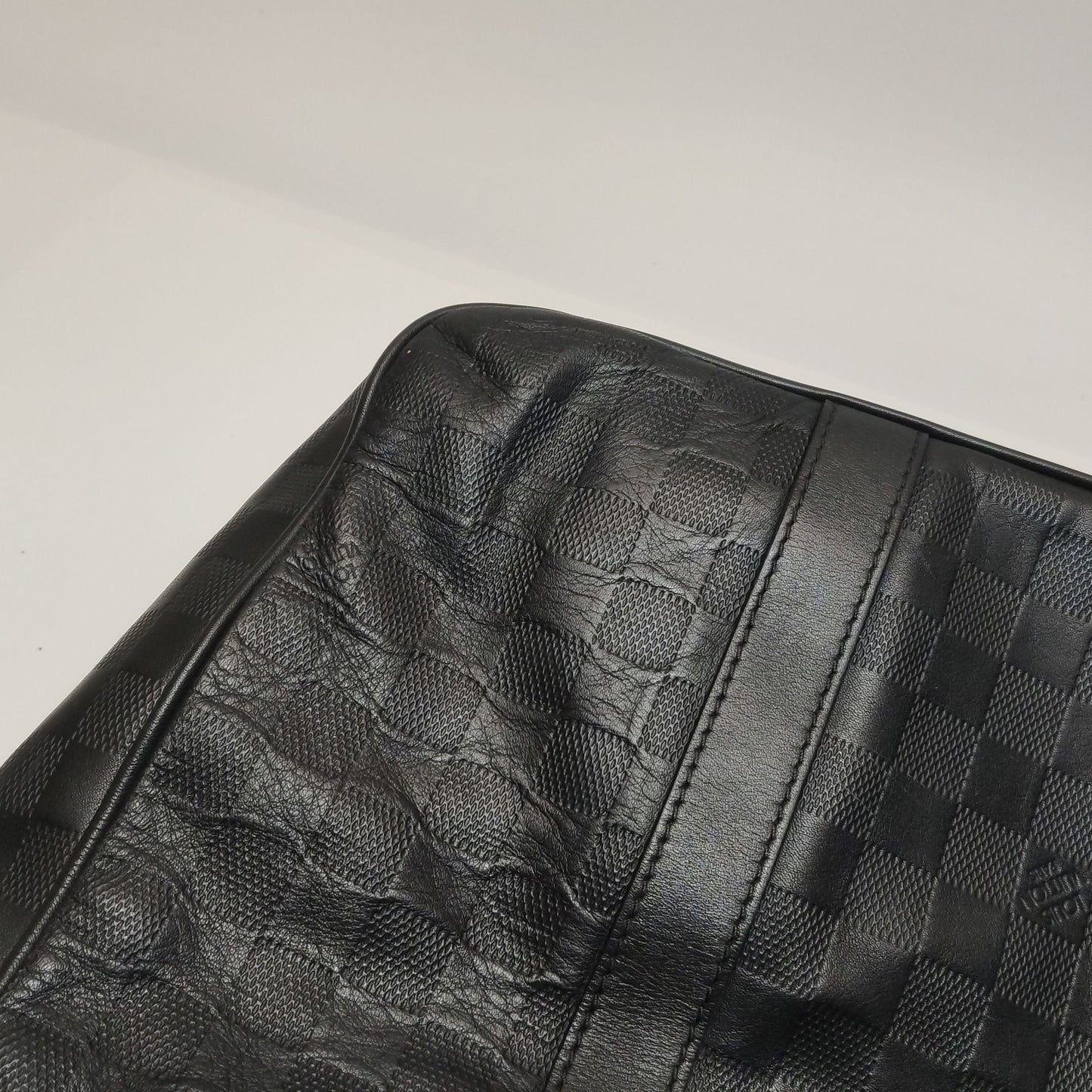 Preloved GLM-Tadao Leather Checkerboard Crossbody Shoulder Bag 250416781151532