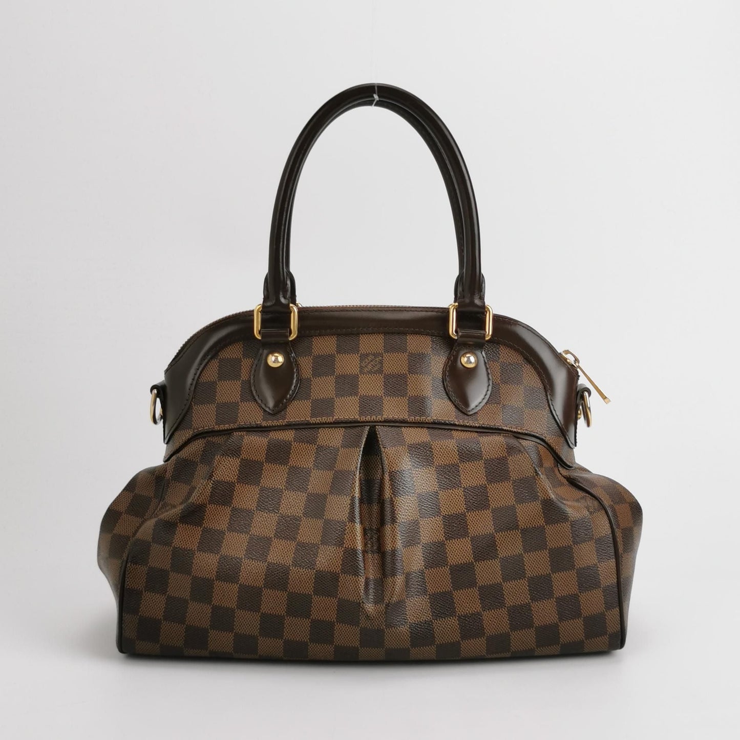 Preloved GLM-Trevi Checkered Leather Shoulder Bag 250417781152708