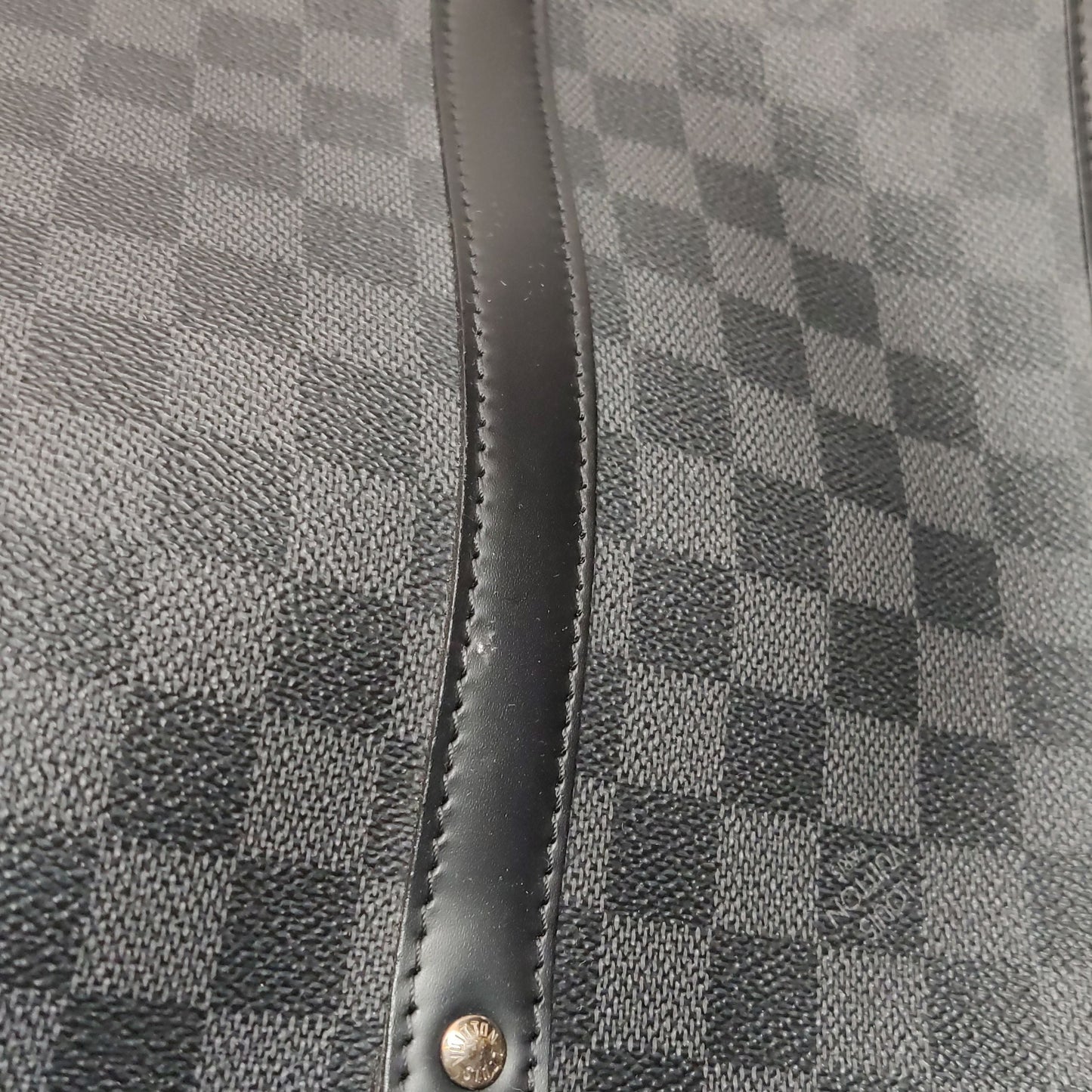 Preloved GLM-Porte Documents Leather Checkerboard Briefcase Crossbody Shoulder Bag 250415781149211