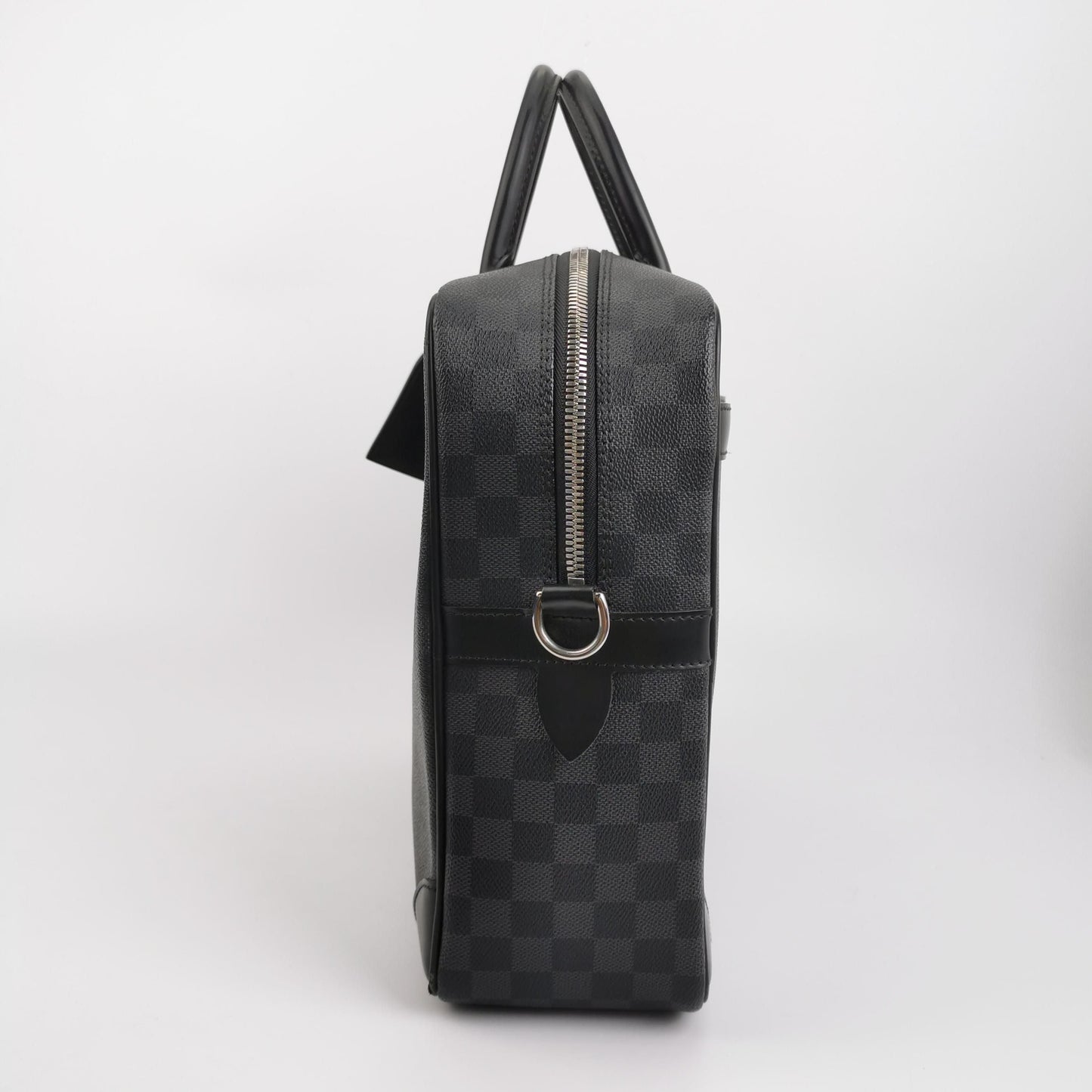 Preloved GLM-Porte Documents Leather Checkerboard Briefcase Crossbody Shoulder Bag 250415781149211