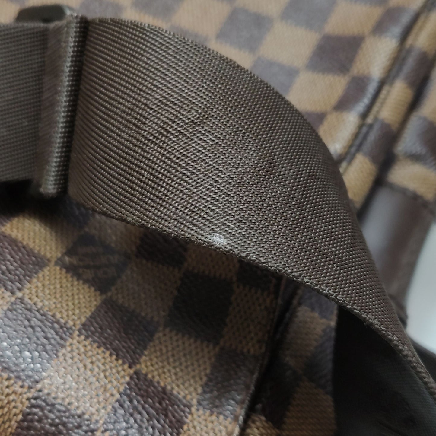 Preloved GLM-Naviglio Leather Checkerboard Flap Messenger Crossbody Shoulder Bag 250415781149040