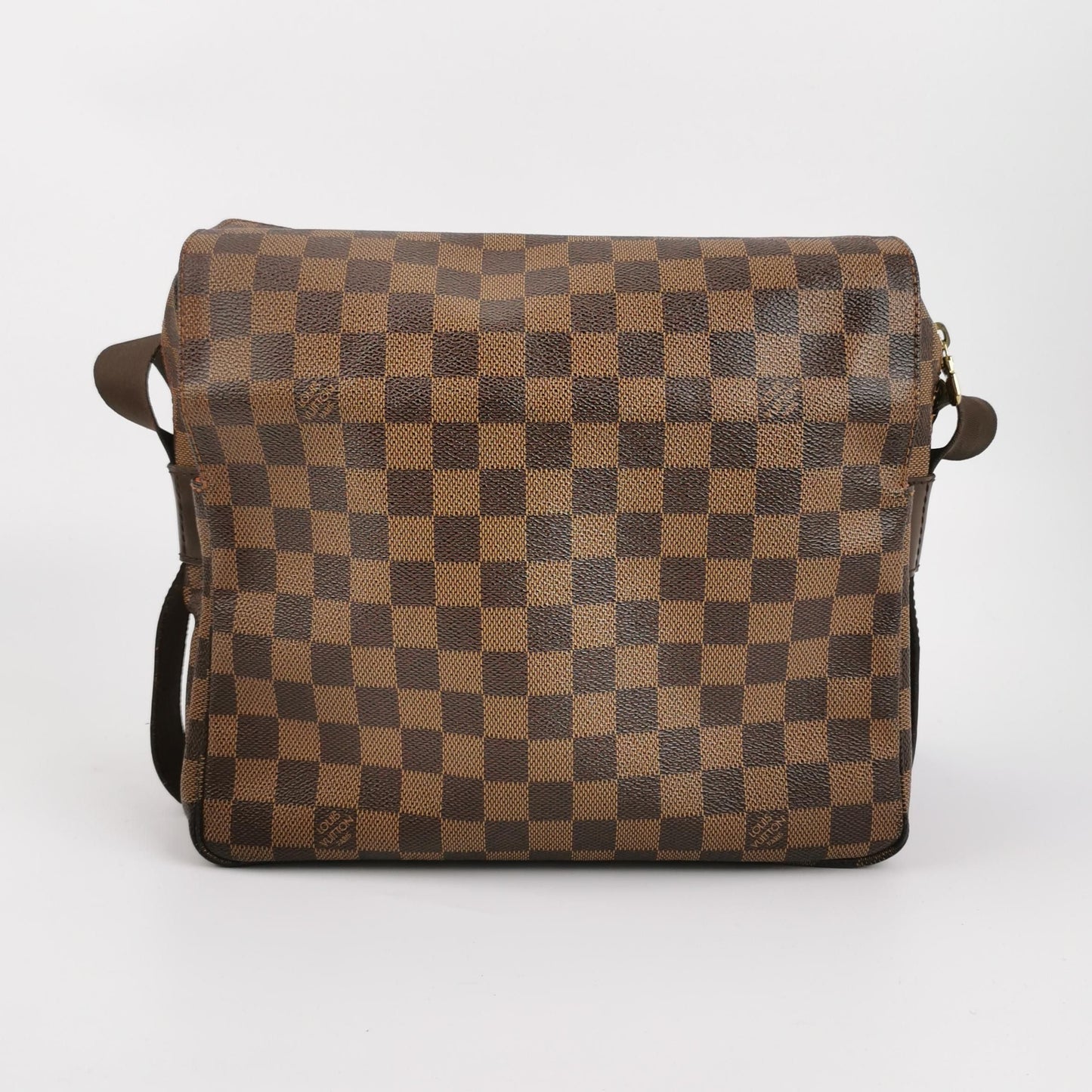 Preloved GLM-Naviglio Leather Checkerboard Flap Messenger Crossbody Shoulder Bag 250415781149040