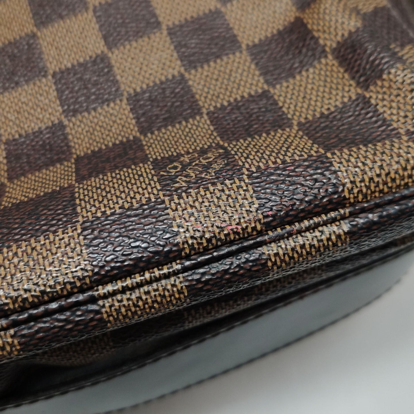 Preloved GLM-Naviglio Leather Checkerboard Flap Messenger Crossbody Shoulder Bag 250415781149040