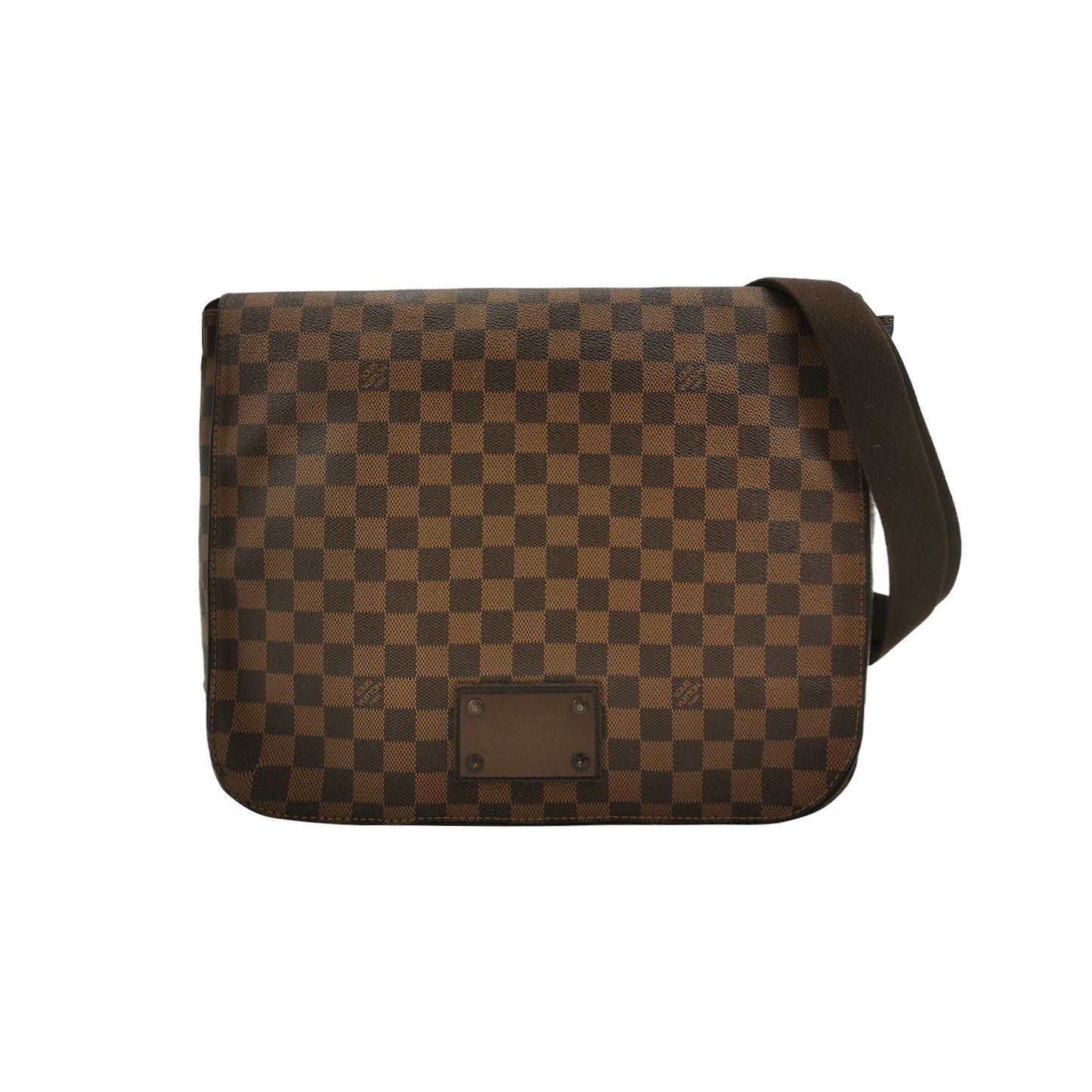 Preloved GLM-Brooklyn Leather Checkerboard Logo Messenger Bag 250415781149736