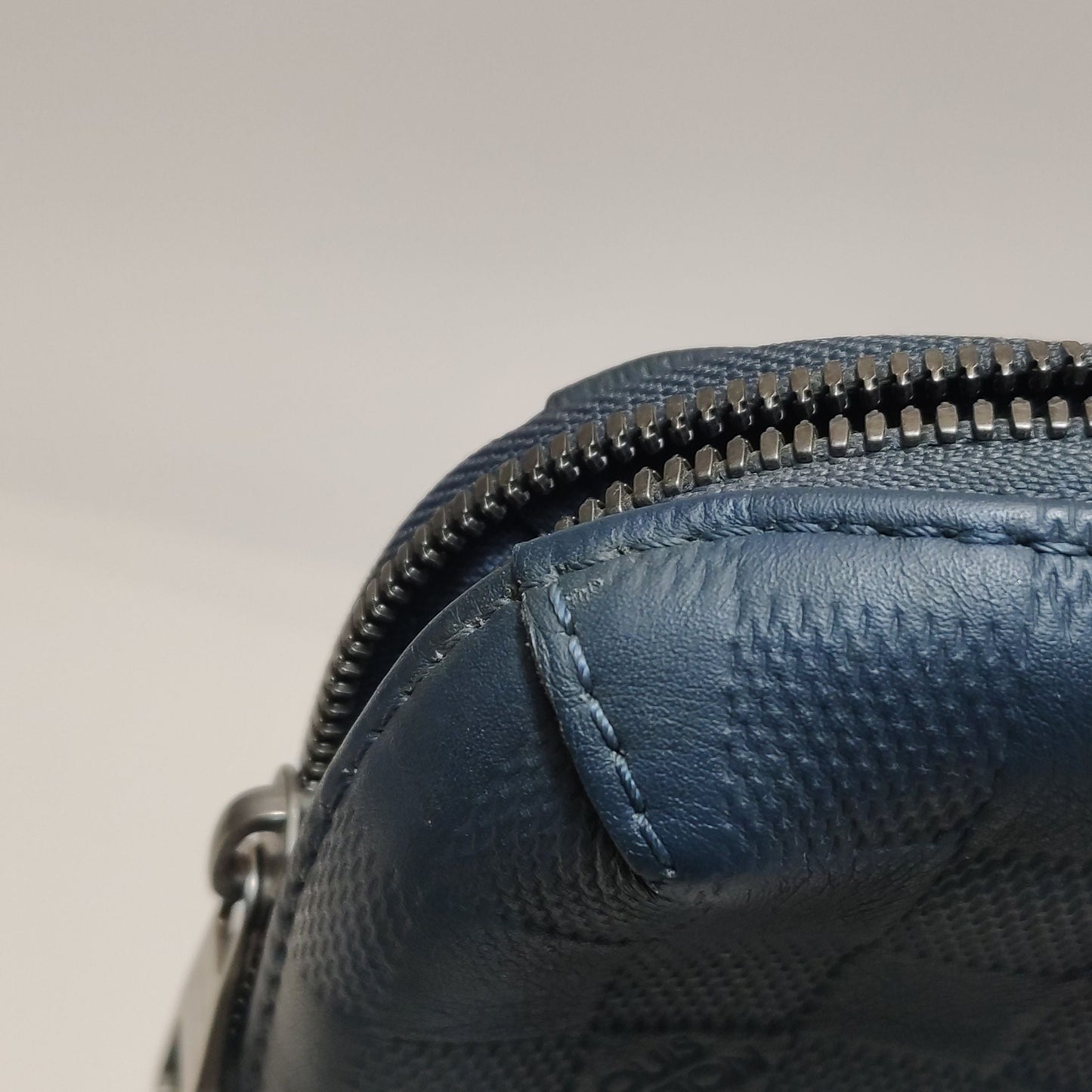Preloved GLM-Porte Documents Leather Checkerboard Briefcase Handbag 250415781149846