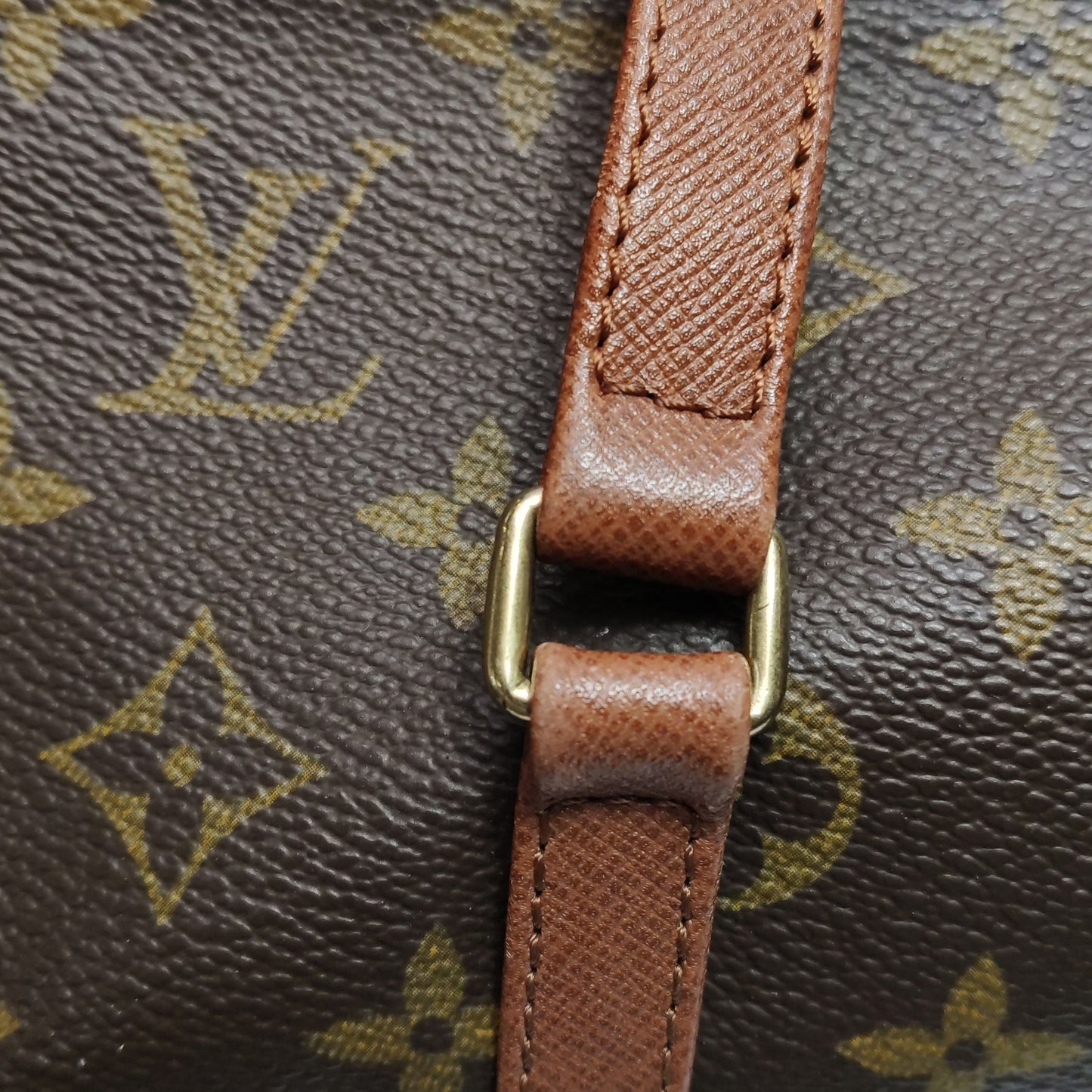 Preloved GLM-Papillon Large Monogram Canvas  Round Barrel Handbag 250416781151209