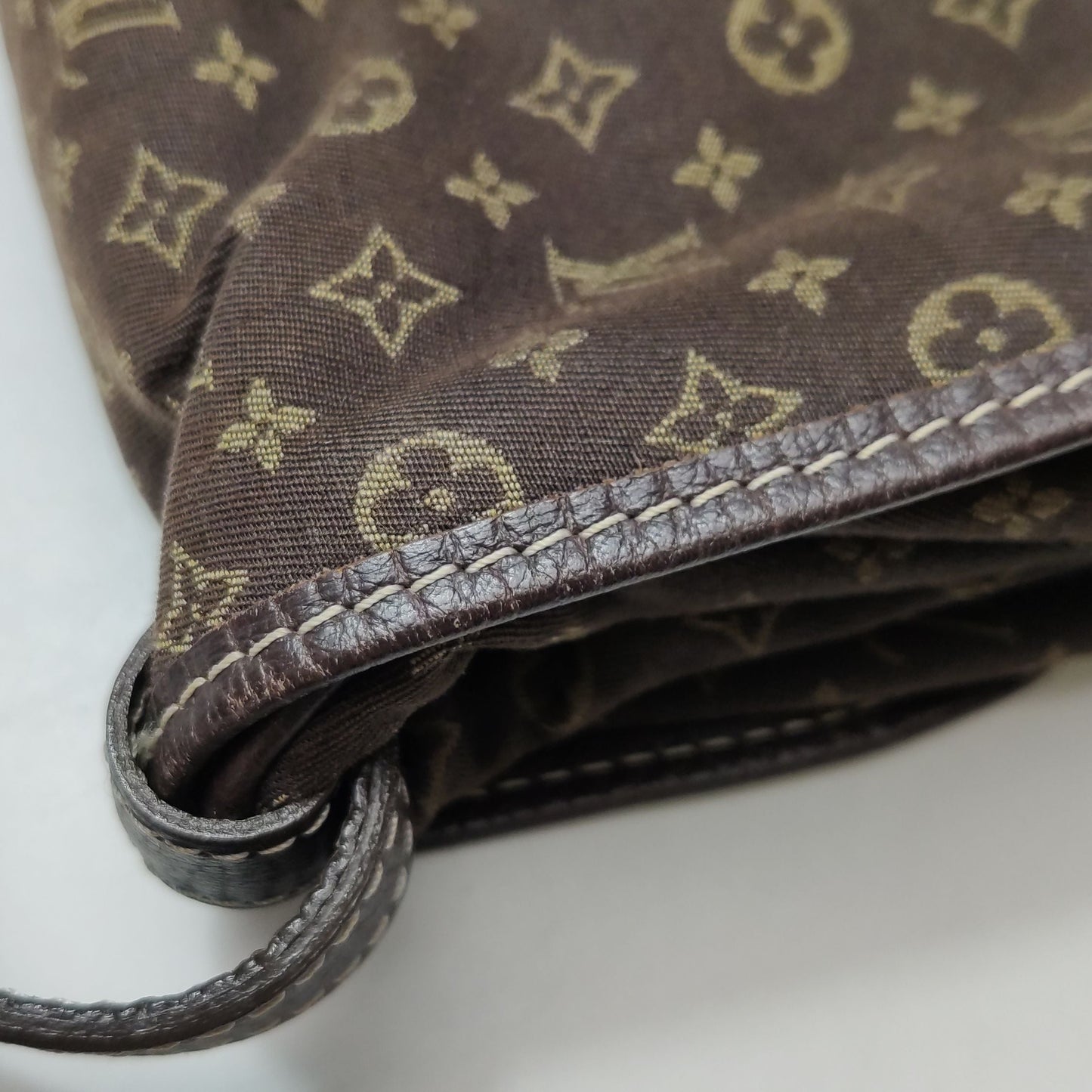 Preloved GLM-Saumur Twin Small Denim Monogram Crossbody Bag 250416781151046
