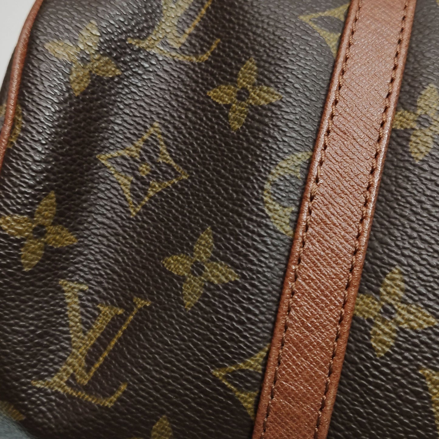 Preloved GLM-Papillon Large Monogram Canvas  Round Barrel Handbag 250416781151209