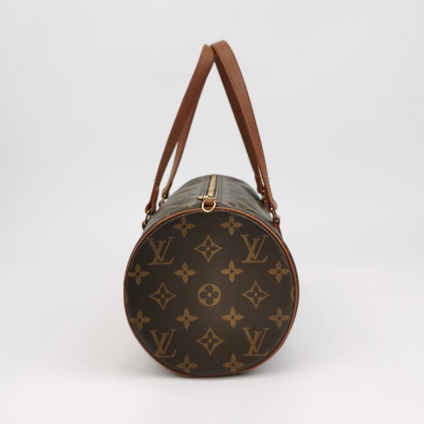 Preloved GLM-Papillon Large Monogram Print  Cylinder Handbag 250413781146973