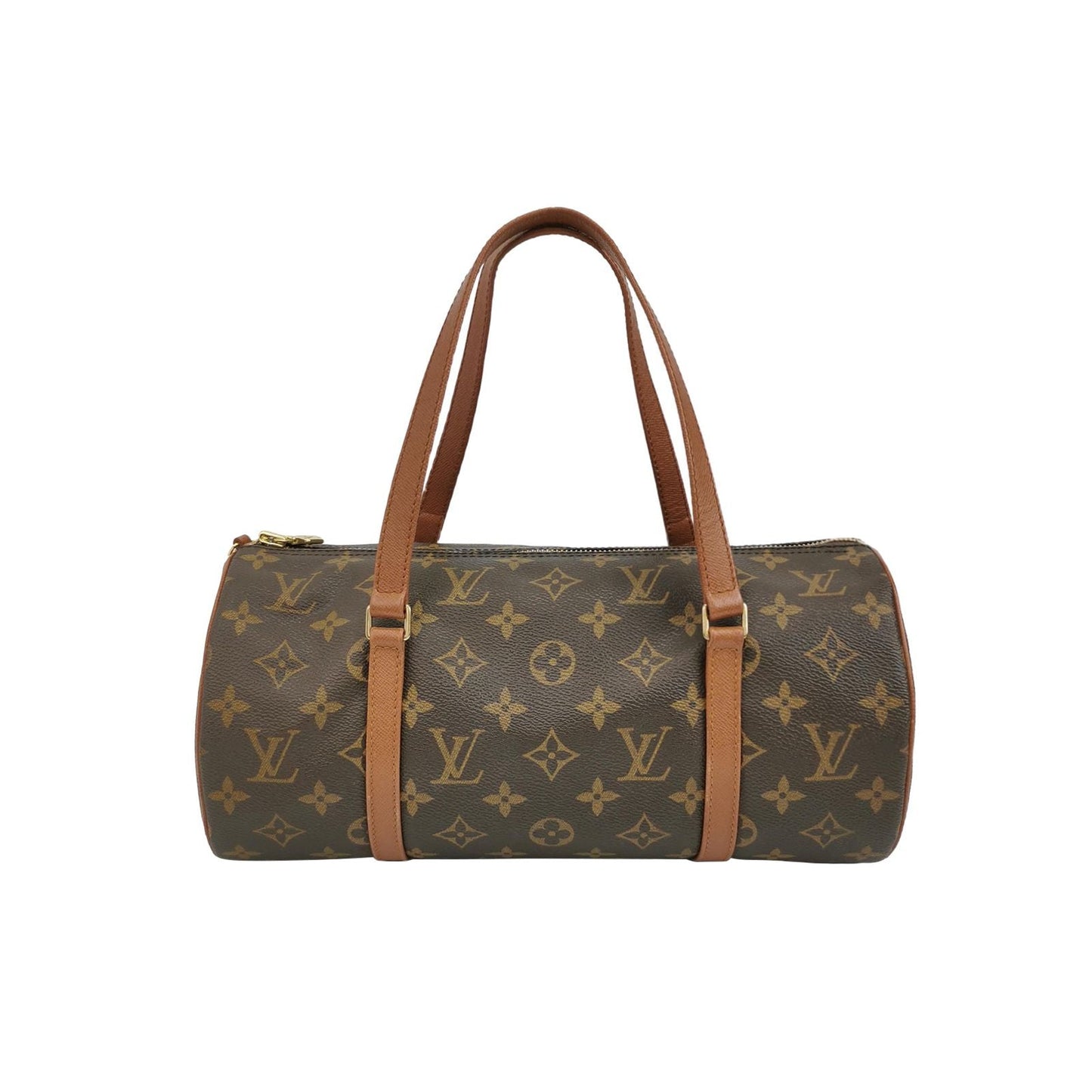 Preloved GLM-Papillon Large Monogram Print  Cylinder Handbag 250413781146973