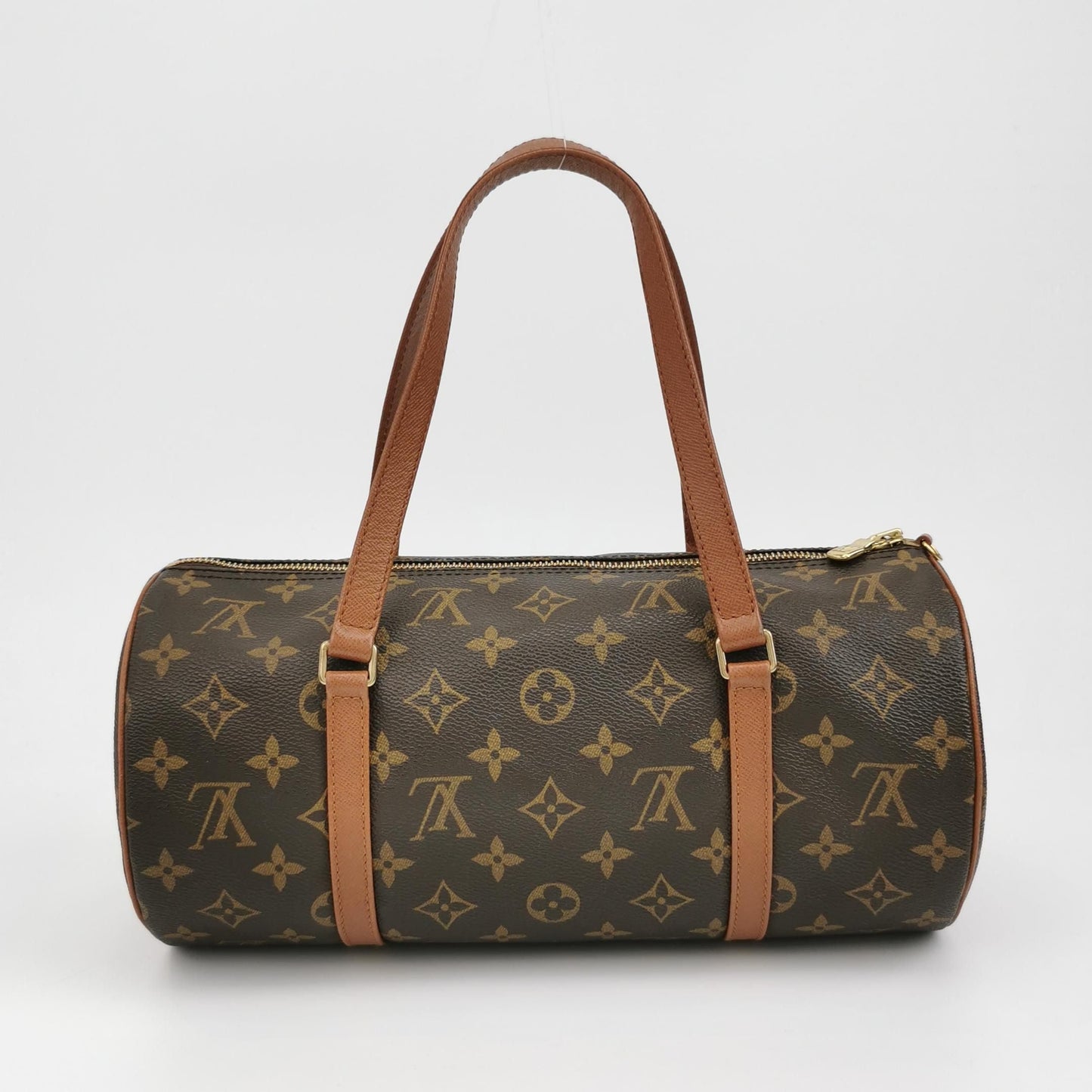Preloved GLM-Papillon Large Monogram Print  Cylinder Handbag 250413781146973