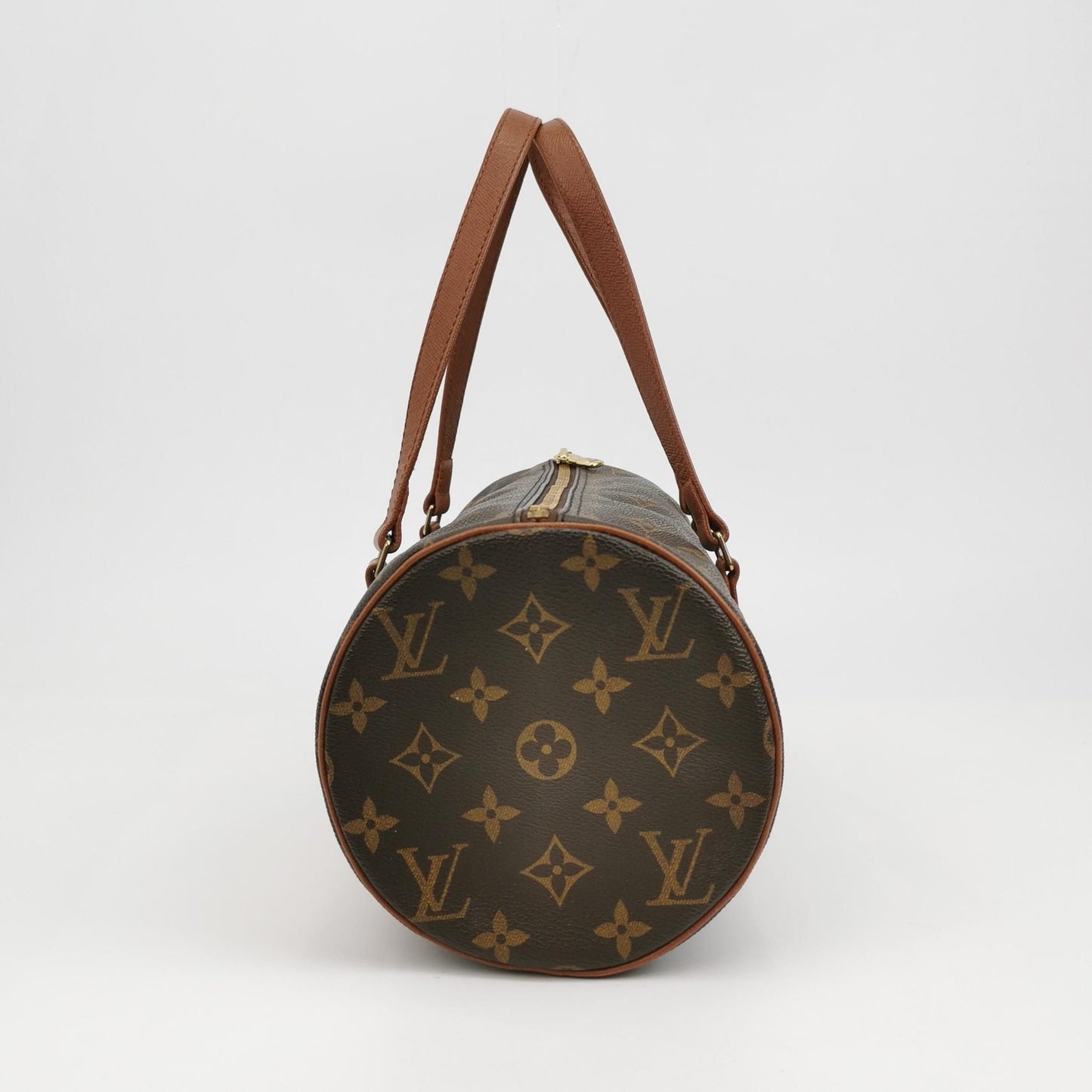 Preloved GLM-Papillon Large Monogram Print  Cylinder Handbag 250413781146973