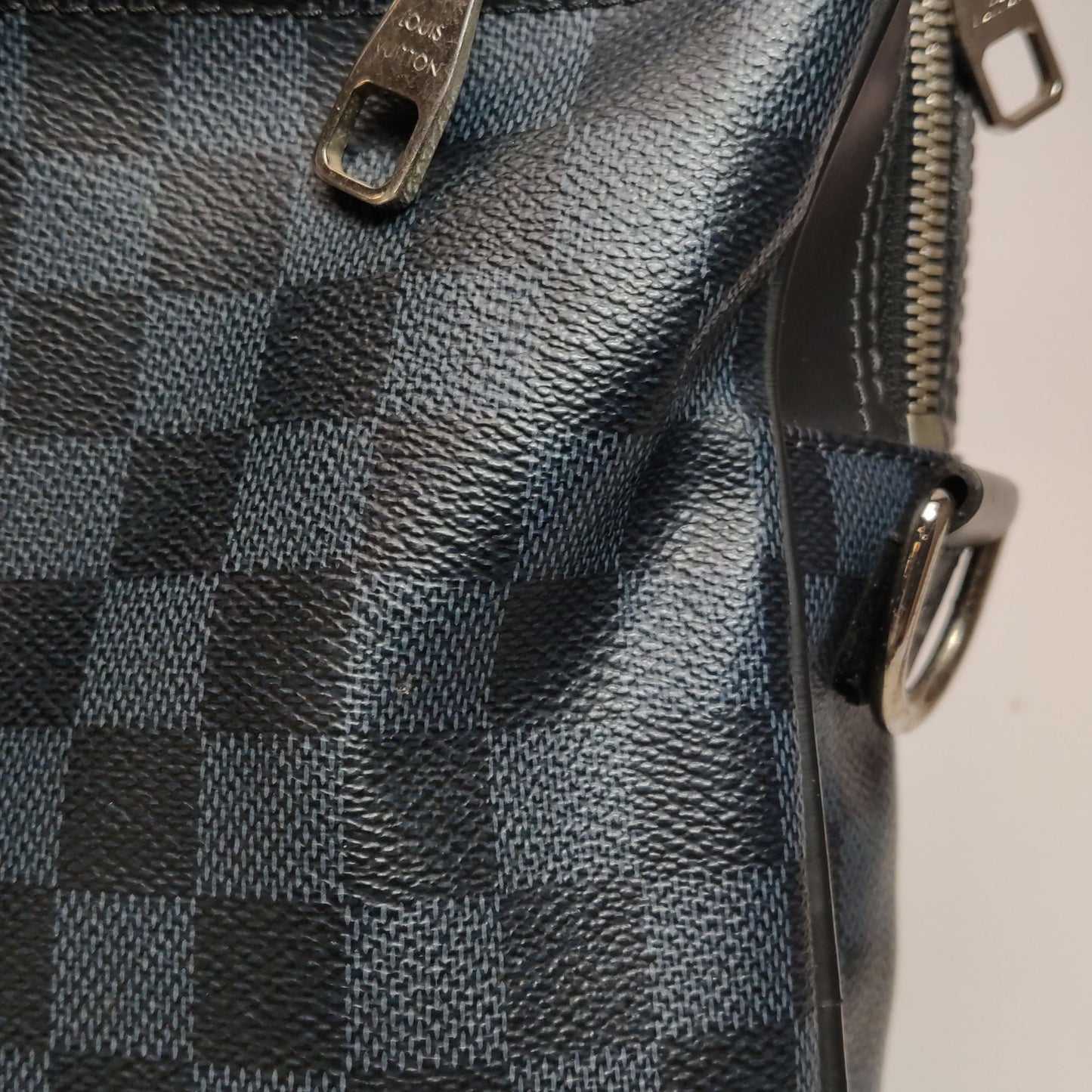 Preloved GLM-Porte-Documents Leather Checkerboard Handbag 250411781143797