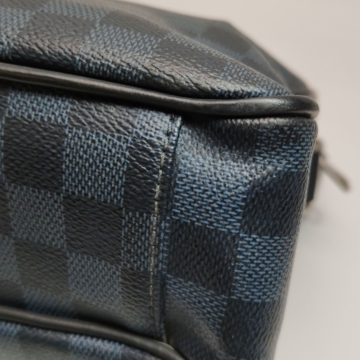 Preloved GLM-Porte-Documents Leather Checkerboard Handbag 250411781143797