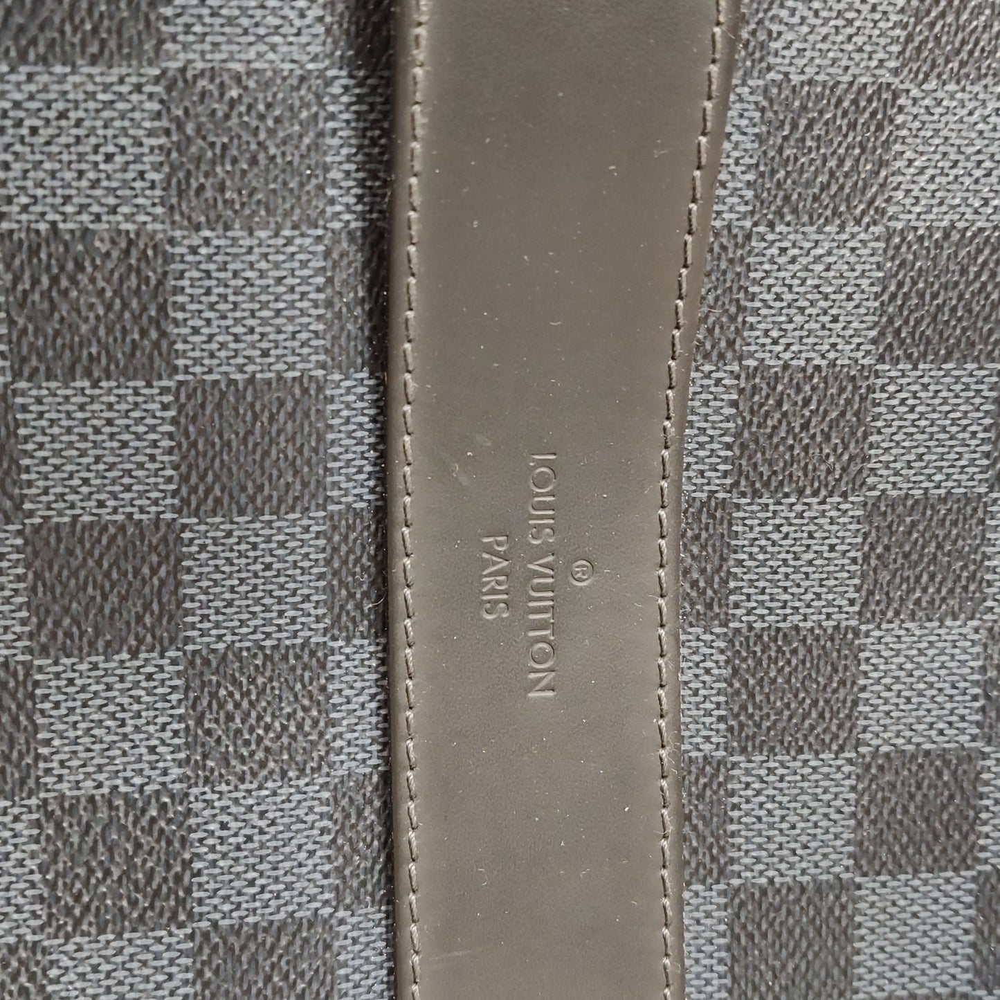 Preloved GLM-Porte-Documents Leather Checkerboard Handbag 250411781143797