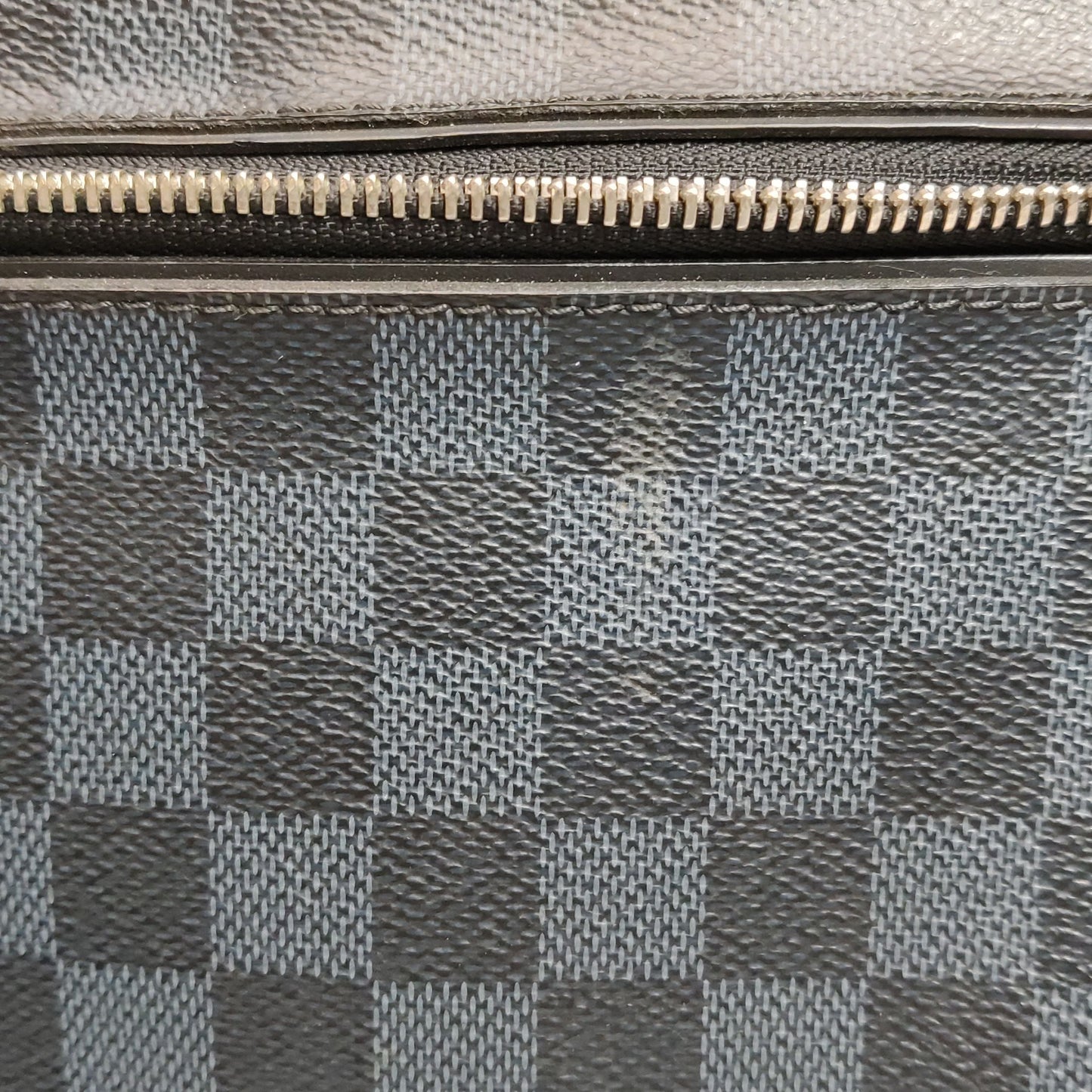 Preloved GLM-Porte-Documents Leather Checkerboard Handbag 250411781143797