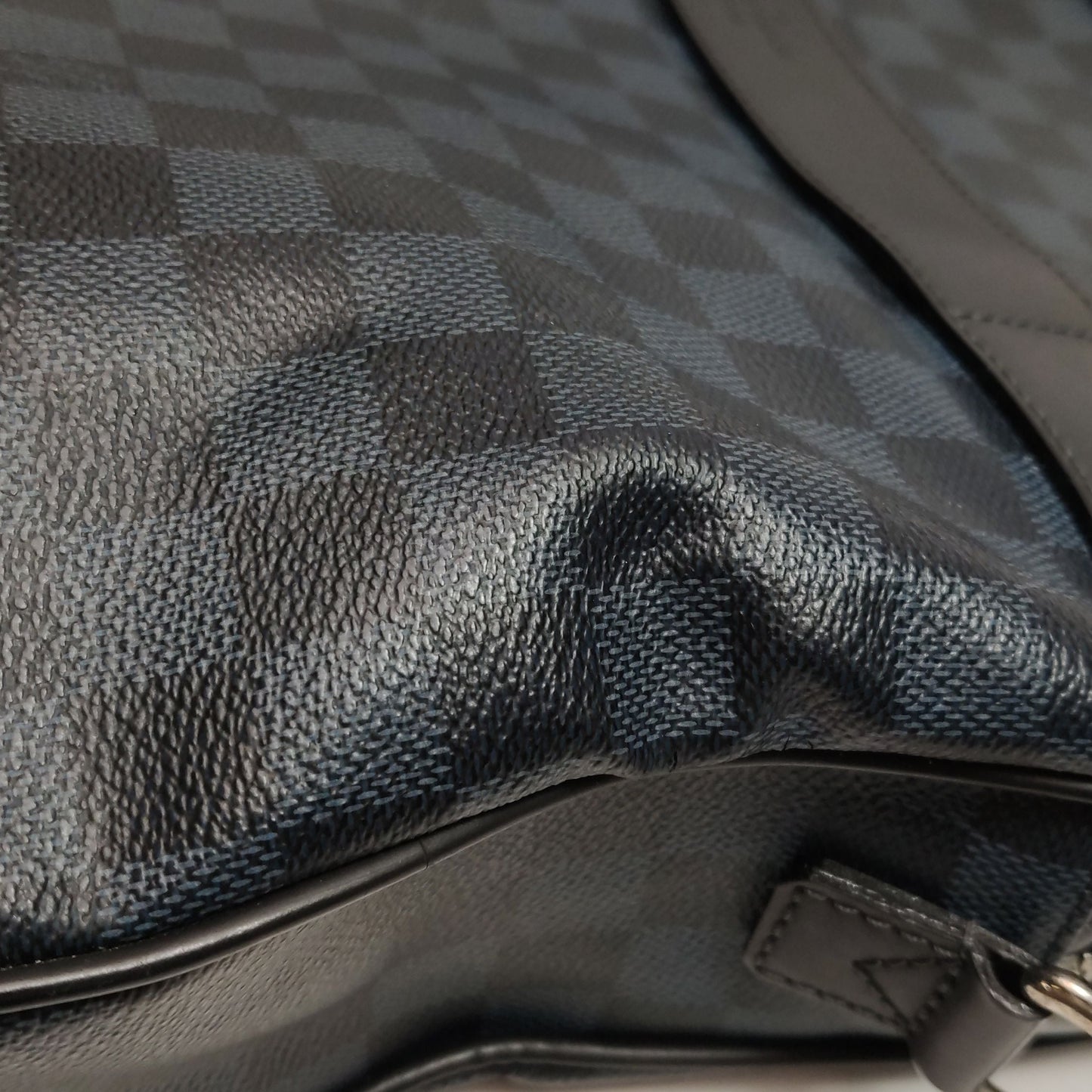 Preloved GLM-Porte-Documents Leather Checkerboard Handbag 250411781143797