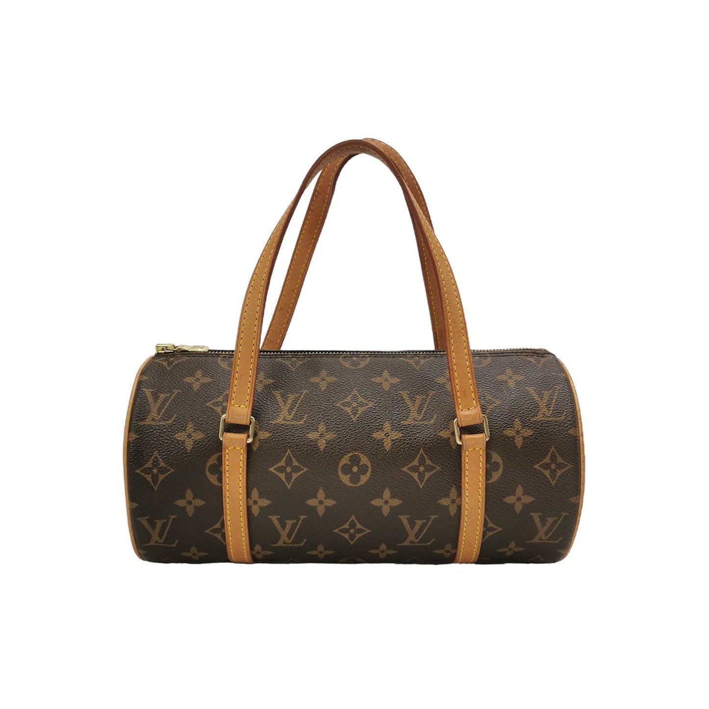Preloved GLM-Papillon Medium Monogram Canvas Round Barrel Handbag 250410781141961