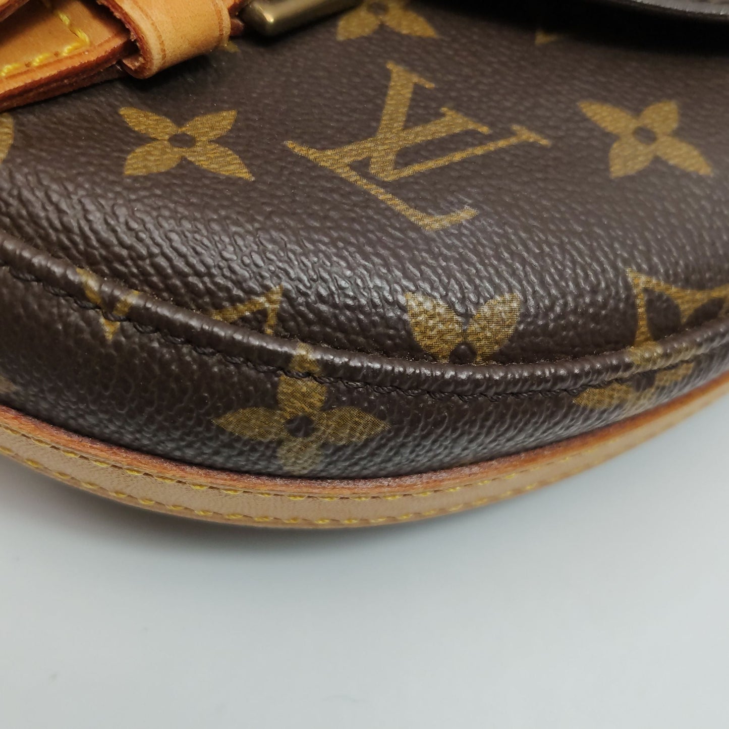 Preloved GLM-Chantilly Shield Bag Monogram Print Buckle Shoulder Bag 250408781139474