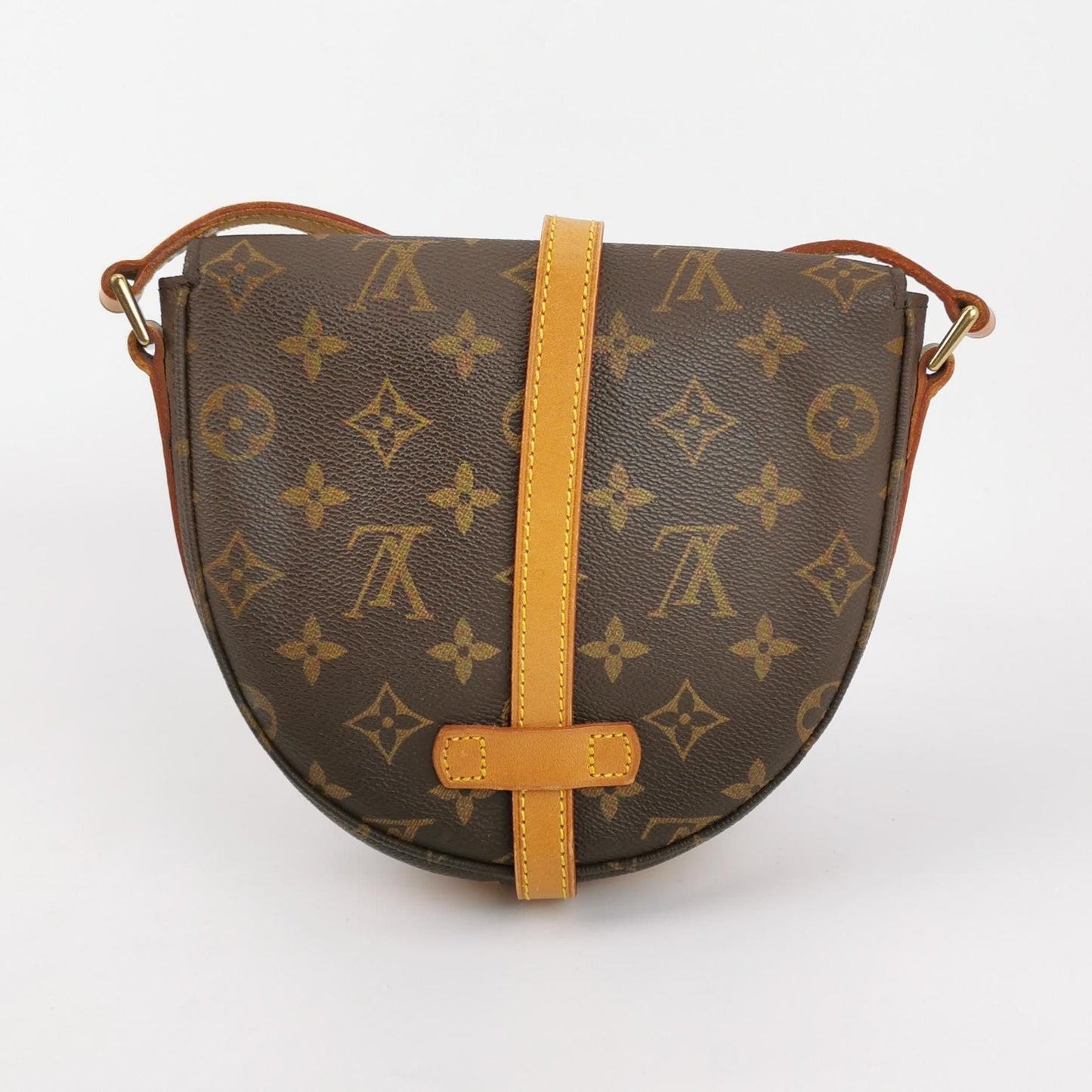Preloved GLM-Chantilly Shield Bag Monogram Print Buckle Shoulder Bag 250408781139474