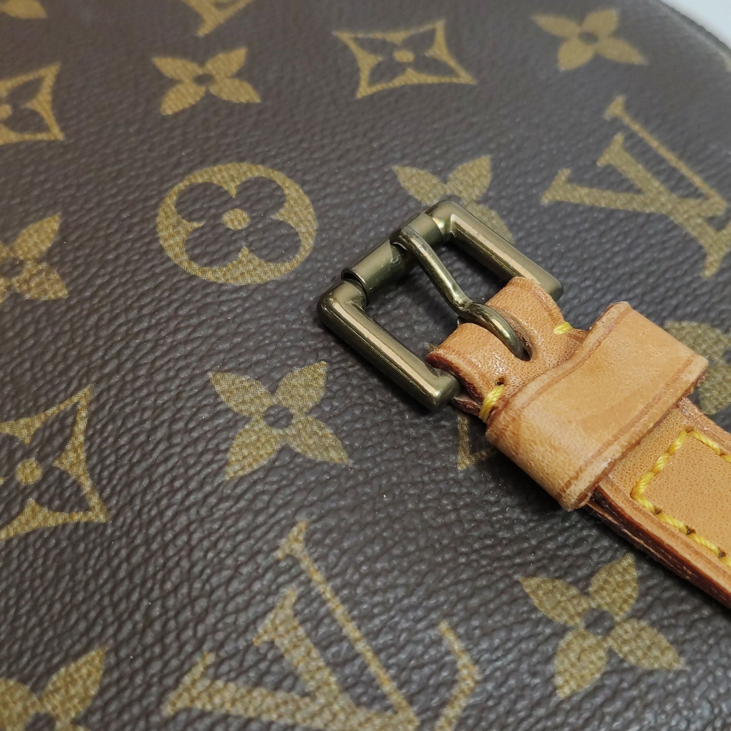 Preloved GLM-Chantilly Shield Bag Monogram Print Buckle Shoulder Bag 250408781139474