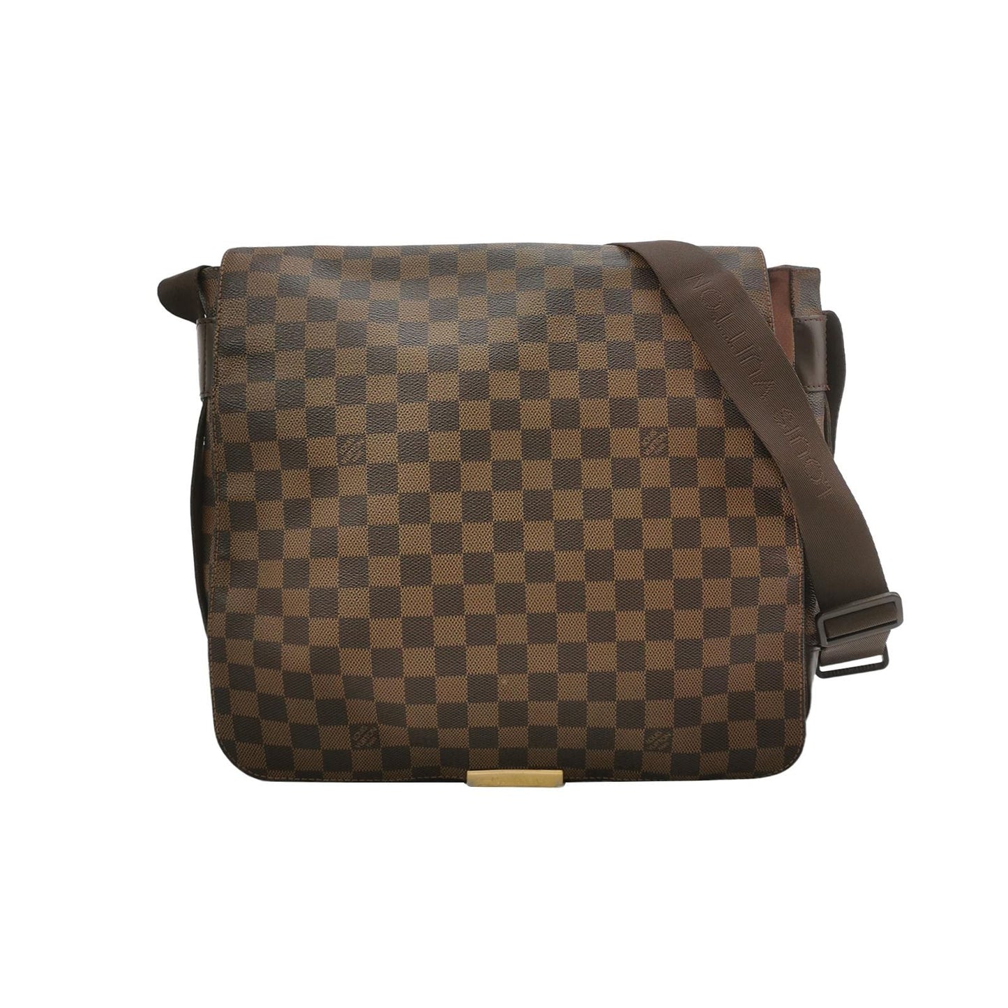 Preloved GLM-Bastille Leather Checkerboard Crossbody Bag 250409781141746
