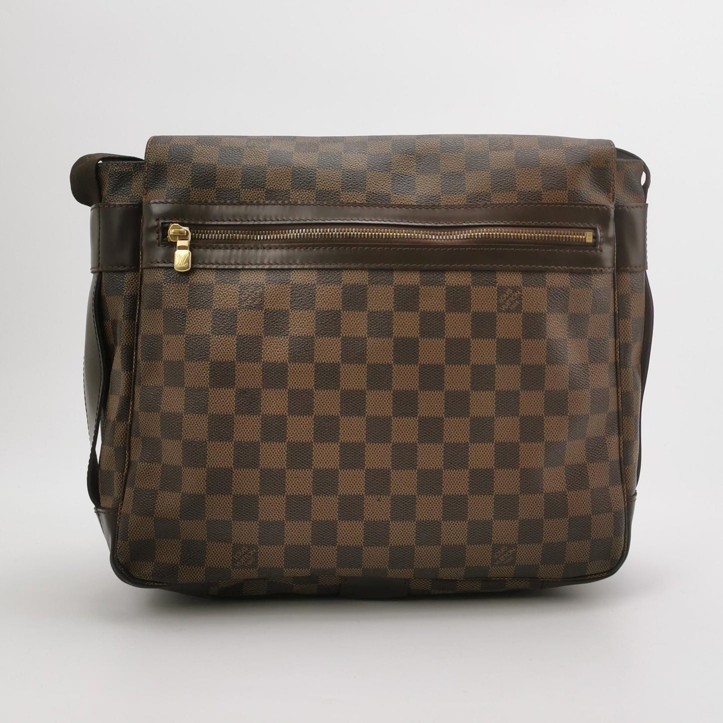 Preloved GLM-Bastille Leather Checkerboard Crossbody Bag 250409781141746
