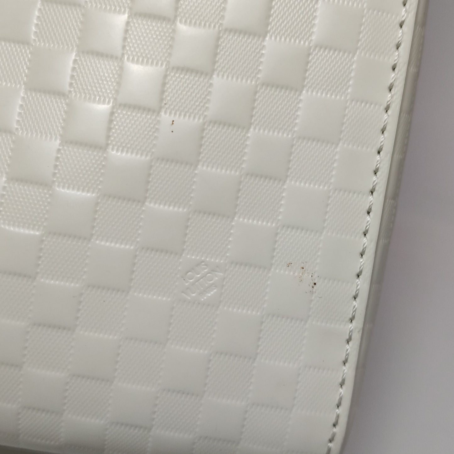 Preloved GLM-Speedy Leather Checkerboard Handbag 250407781138247