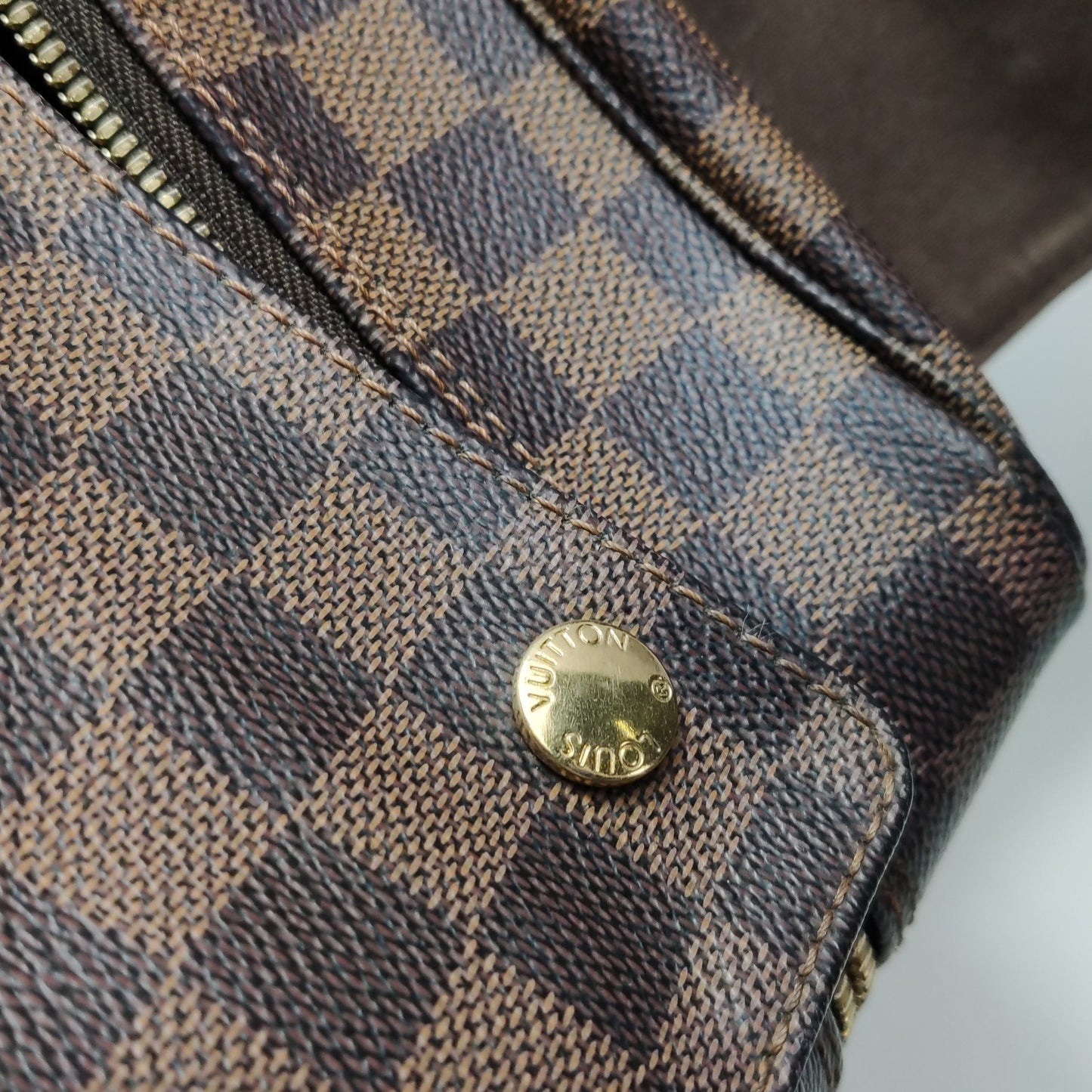 Preloved GLM-Naviglio Leather Checkered Flap Messenger Crossbody Bag 250409781140669