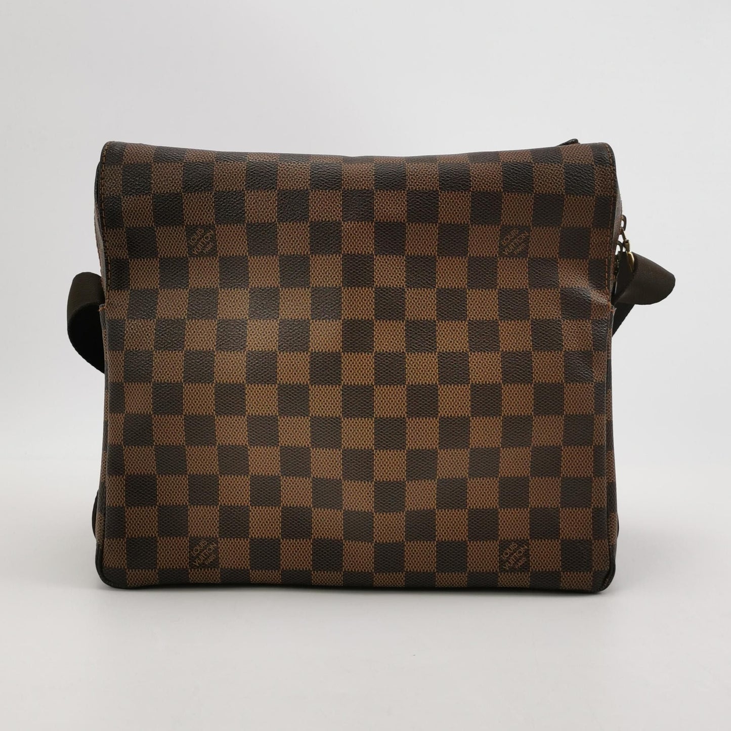 Preloved GLM-Naviglio Leather Checkered Flap Messenger Crossbody Bag 250409781140669