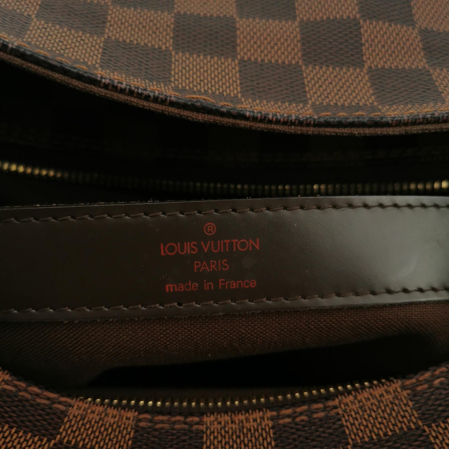 Preloved GLM-Naviglio Leather Checkered Flap Messenger Crossbody Bag 250409781140669