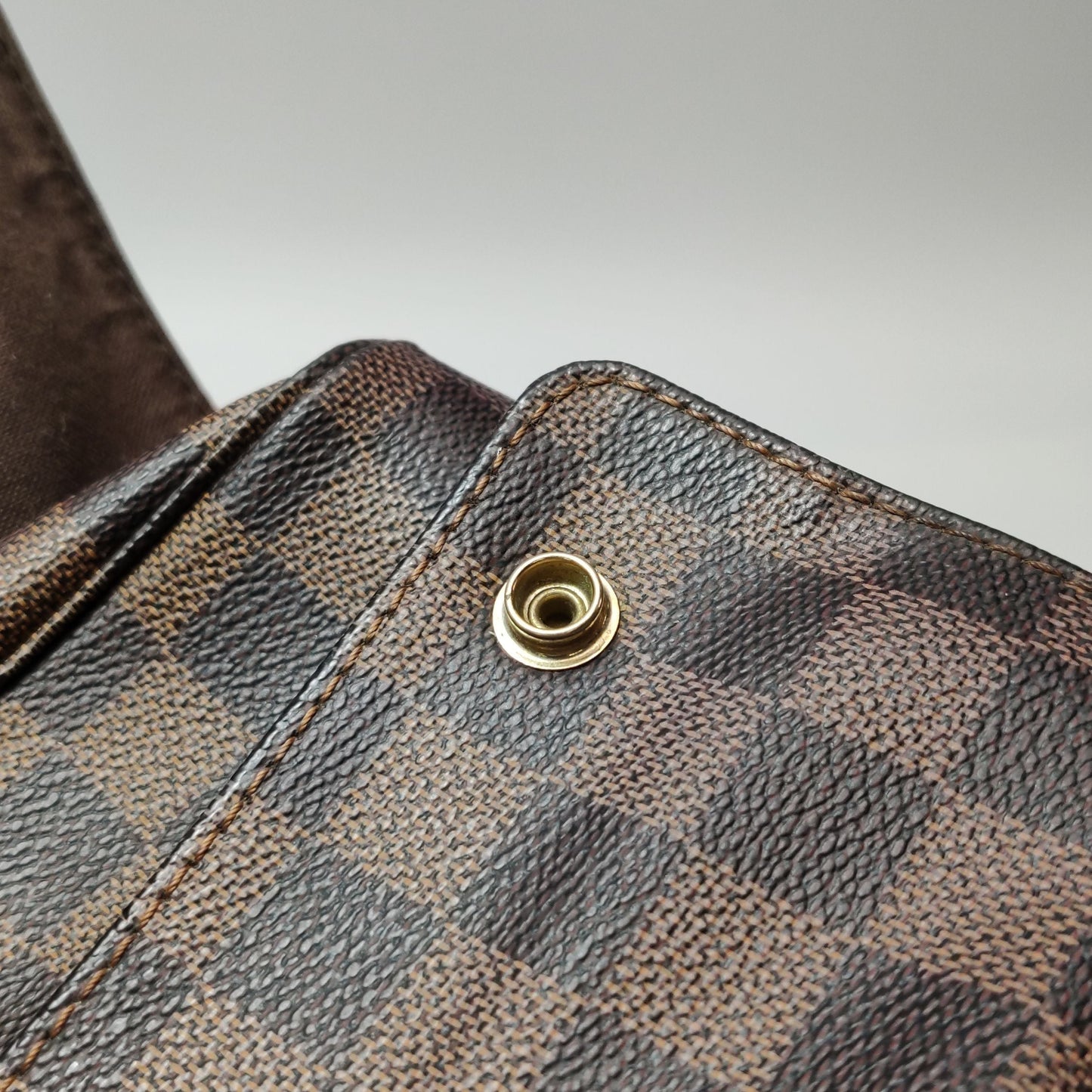 Preloved GLM-Naviglio Leather Checkered Flap Messenger Crossbody Bag 250409781140669