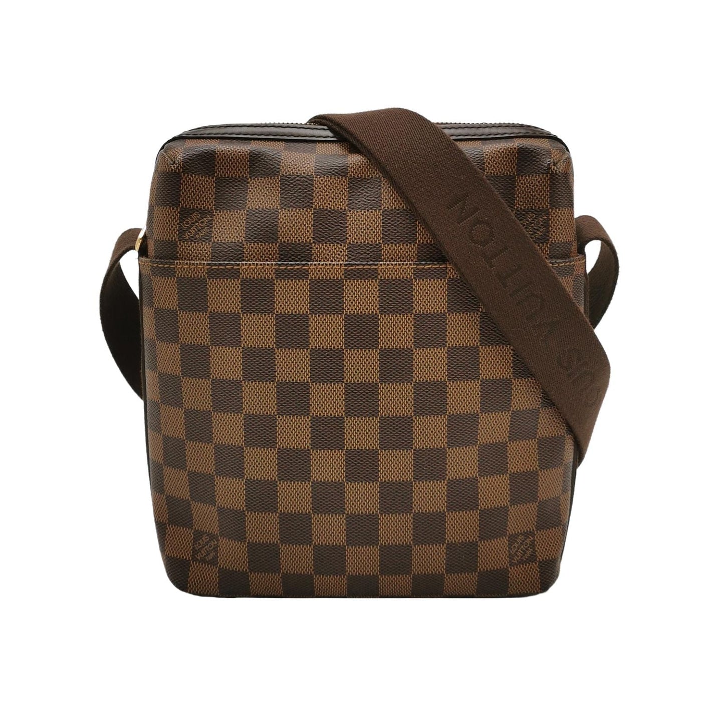 Preloved GLM-Olav Leather Checkerboard Messenger Bag 250407781138193