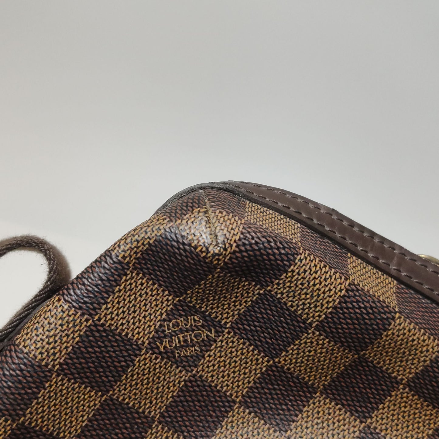 Preloved GLM-Olav Leather Checkerboard Messenger Bag 250407781138193