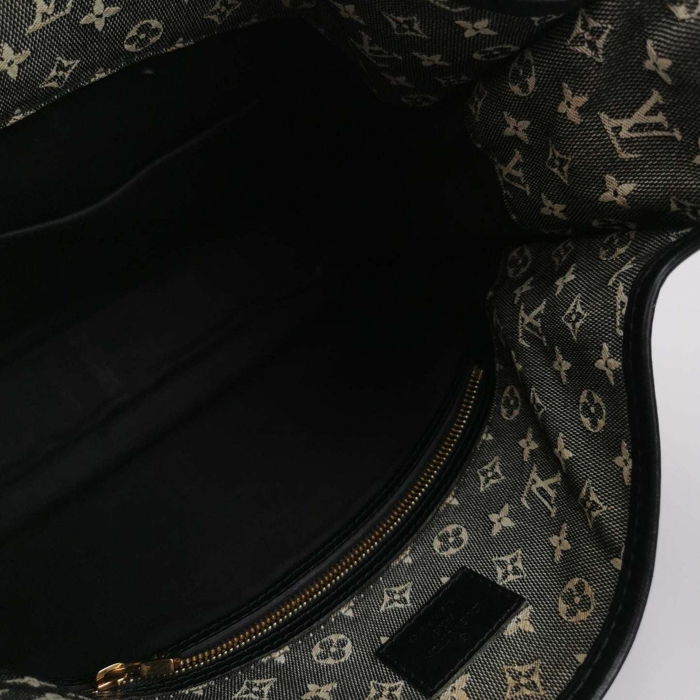 Preloved GLM-Besace Mary Kate Leather Canvas Crossbody Bag 250408781140156