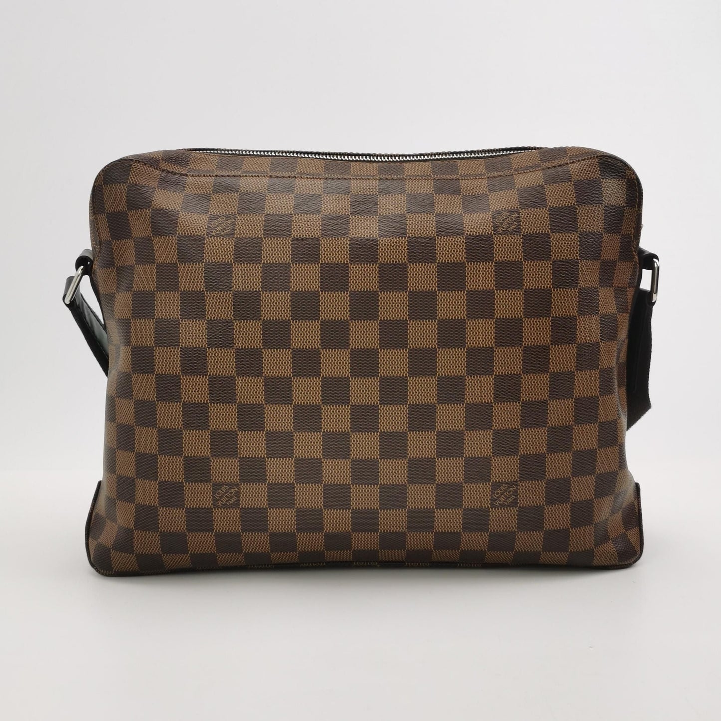 Preloved GLM-Jake Leather Checkerboard Zipper Crossbody Bag 250405781135888