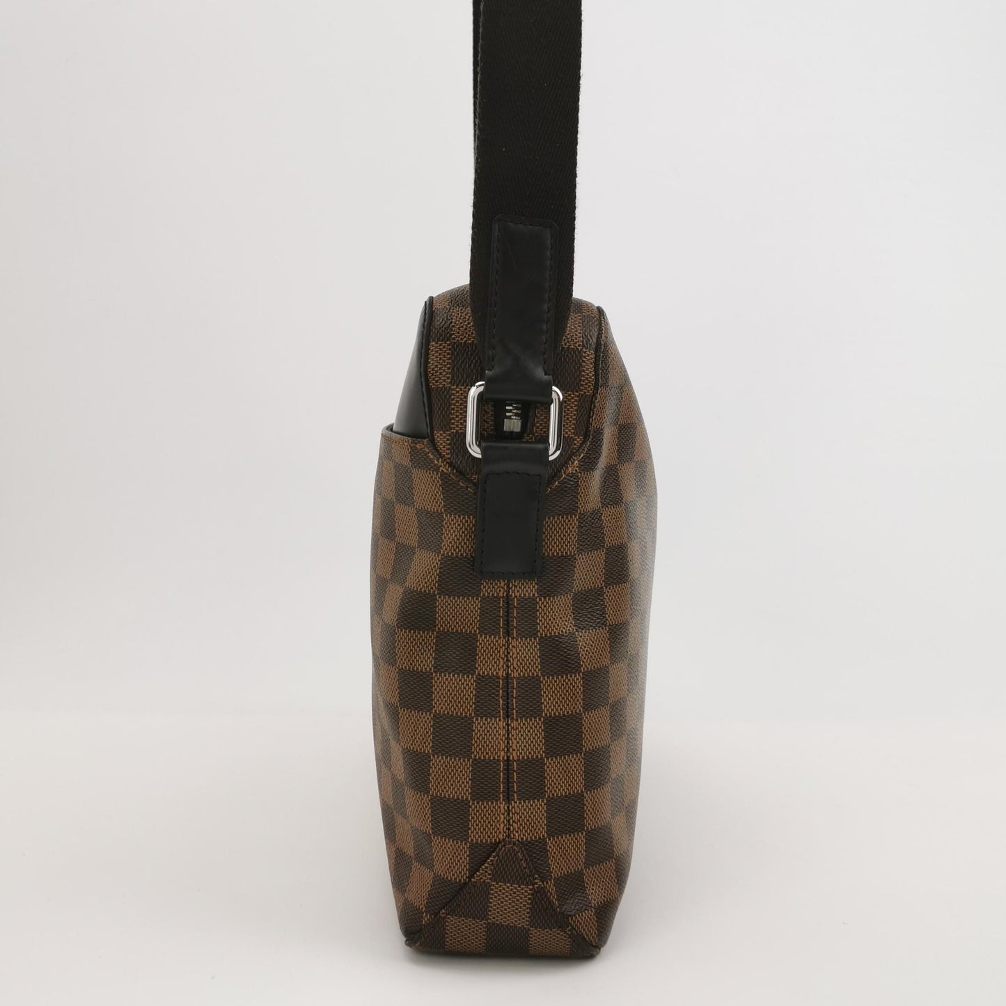 Preloved GLM-Jake Leather Checkerboard Zipper Crossbody Bag 250405781135888