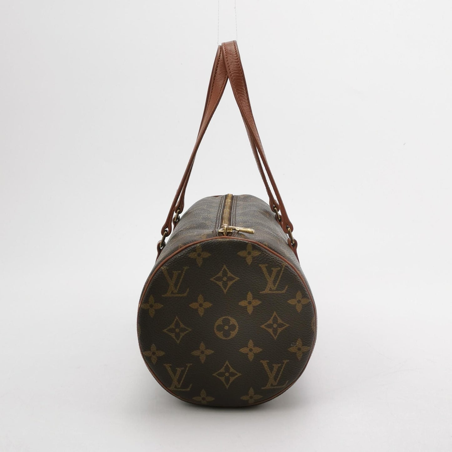 Preloved GLM-Papillon Large Monogram Canvas Round Barrel Handbag 250408781139813