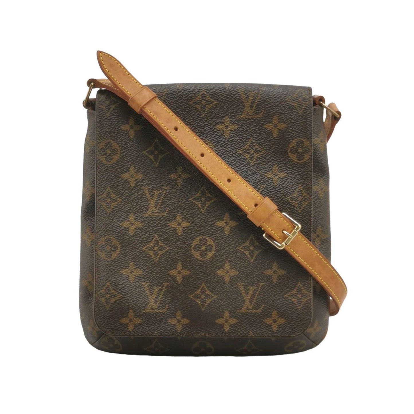 Preloved GLM-Musette Wangfei Bag Medium Monogram Print Flap  Shoulder Bag 250405781136111