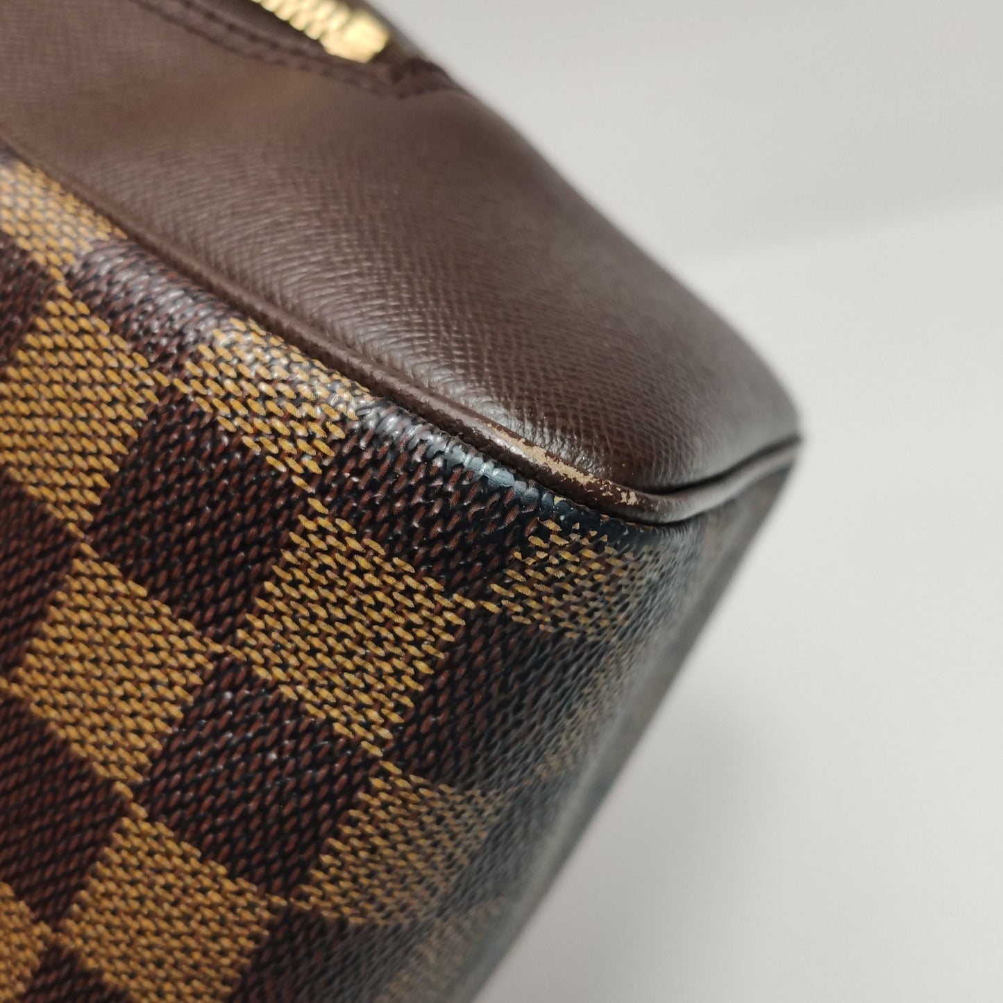 Preloved GLM-Brera Leather Checkered Box Bag Handbag 250405781135480