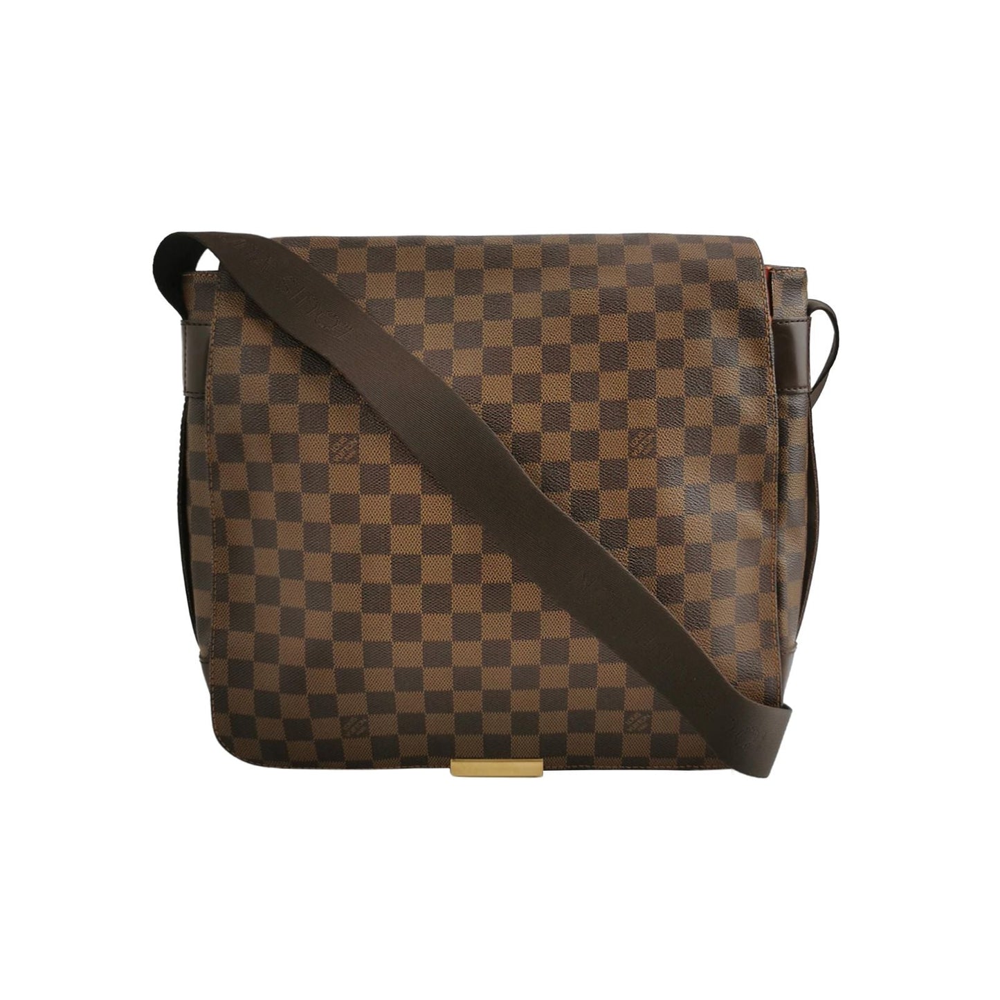 Preloved GLM-Bastille Leather Checkerboard Crossbody Shoulder Bag 250403781132823