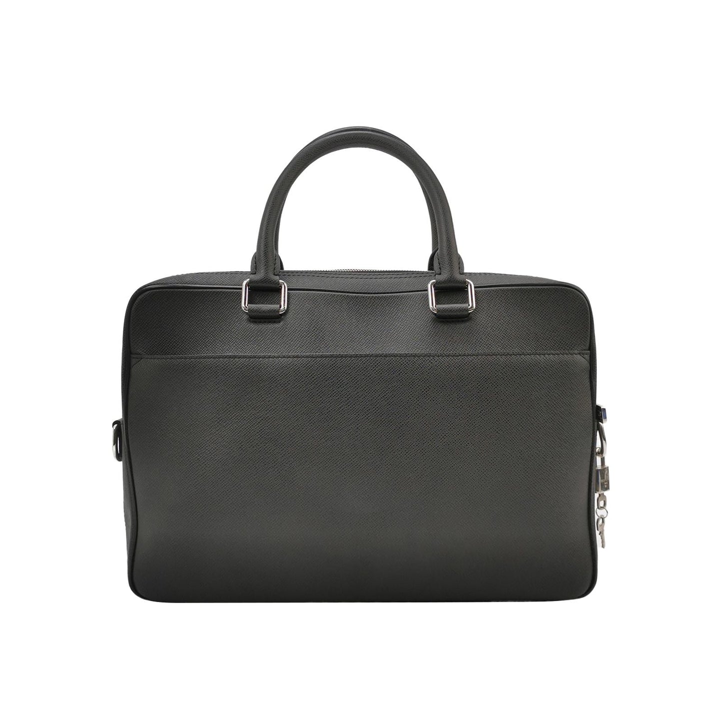 Preloved GLM-Taiga Leather Zip Briefcase Handbag 250406781137096