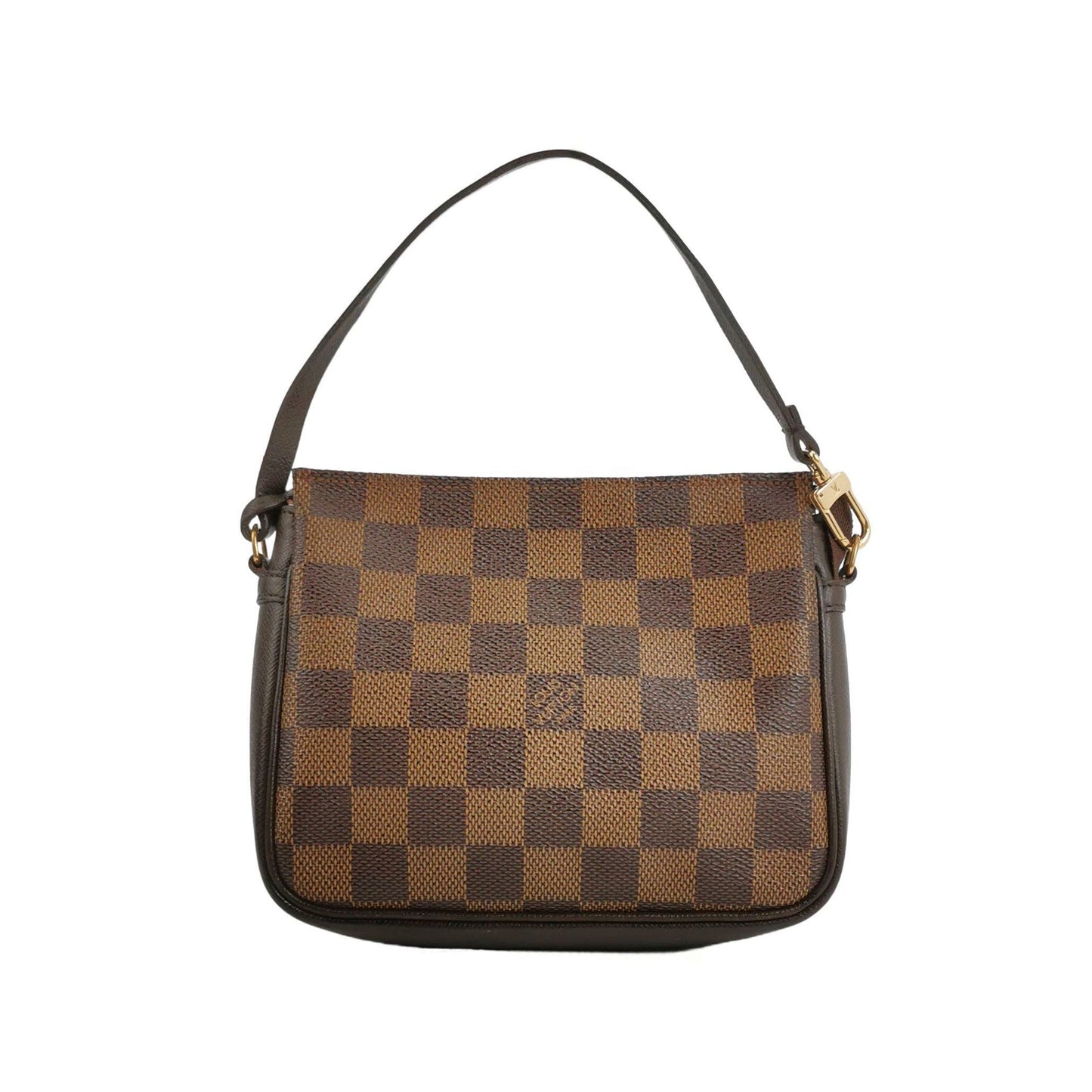 Preloved GLM-Trousse Makeup Leather Checkered  Hobo Handbag 047850300402