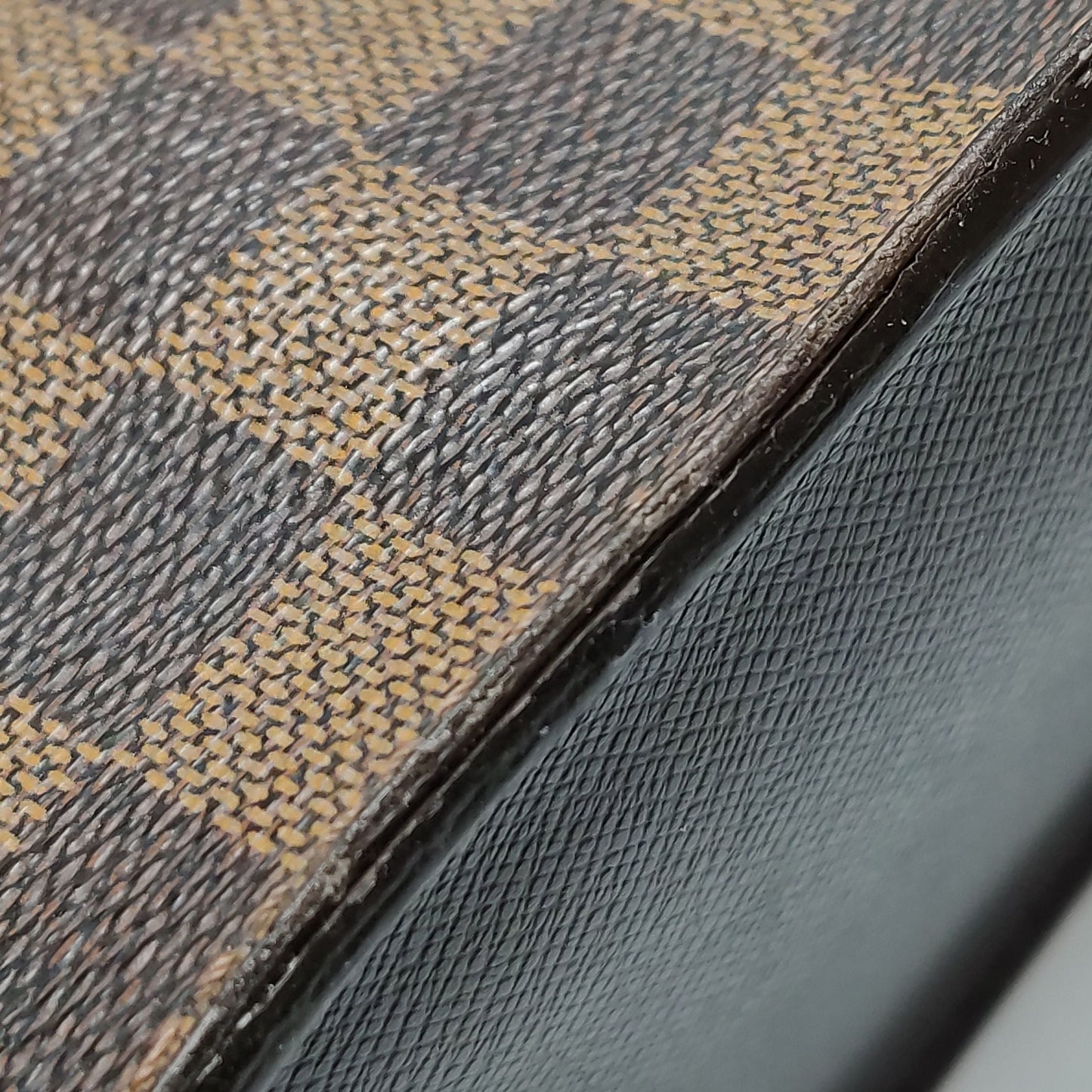 Preloved GLM-Sac Plat Leather Checkerboard  Sheet Music Bag Handbag 250402781131504