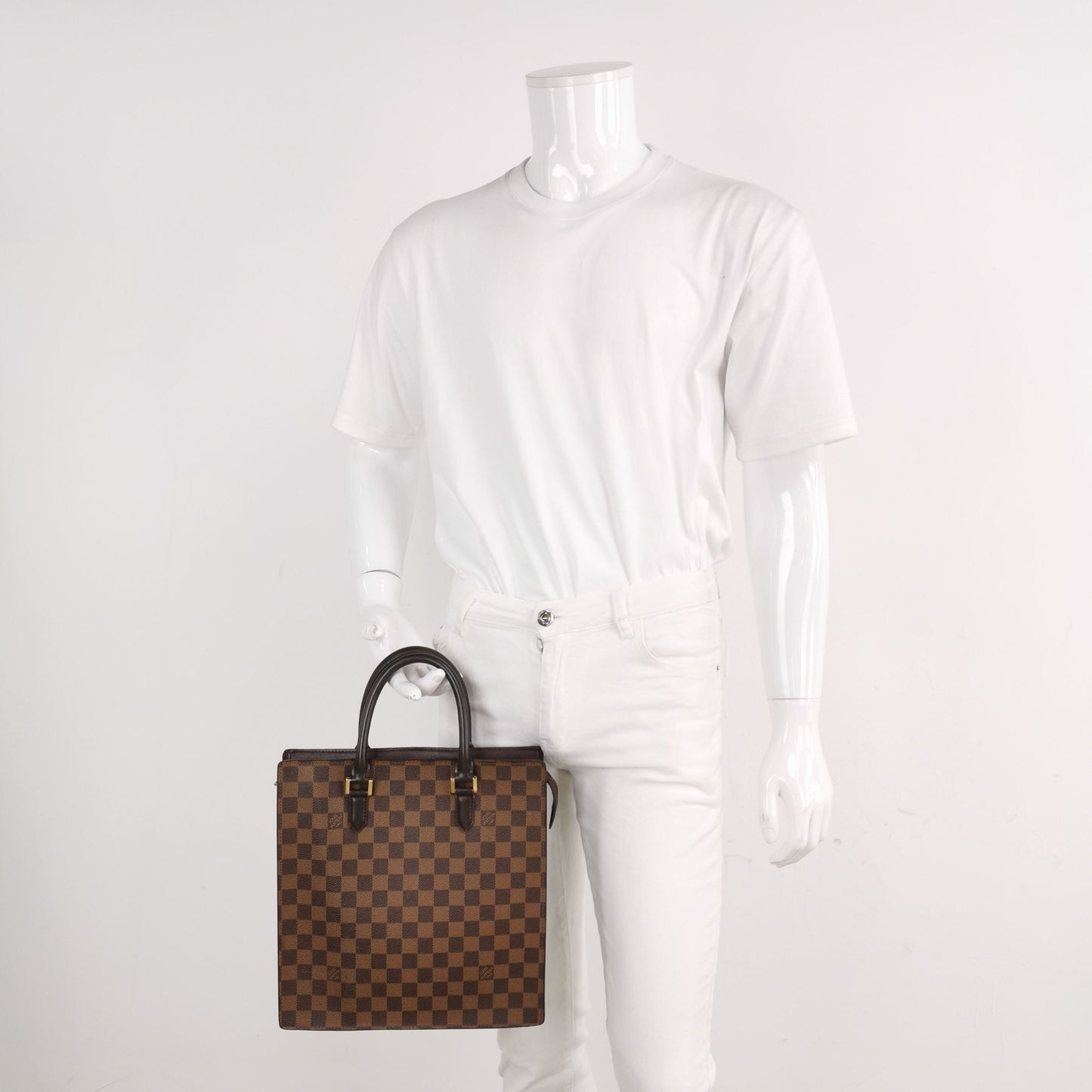 Preloved GLM-Sac Plat Leather Checkerboard  Sheet Music Bag Handbag 250402781131504