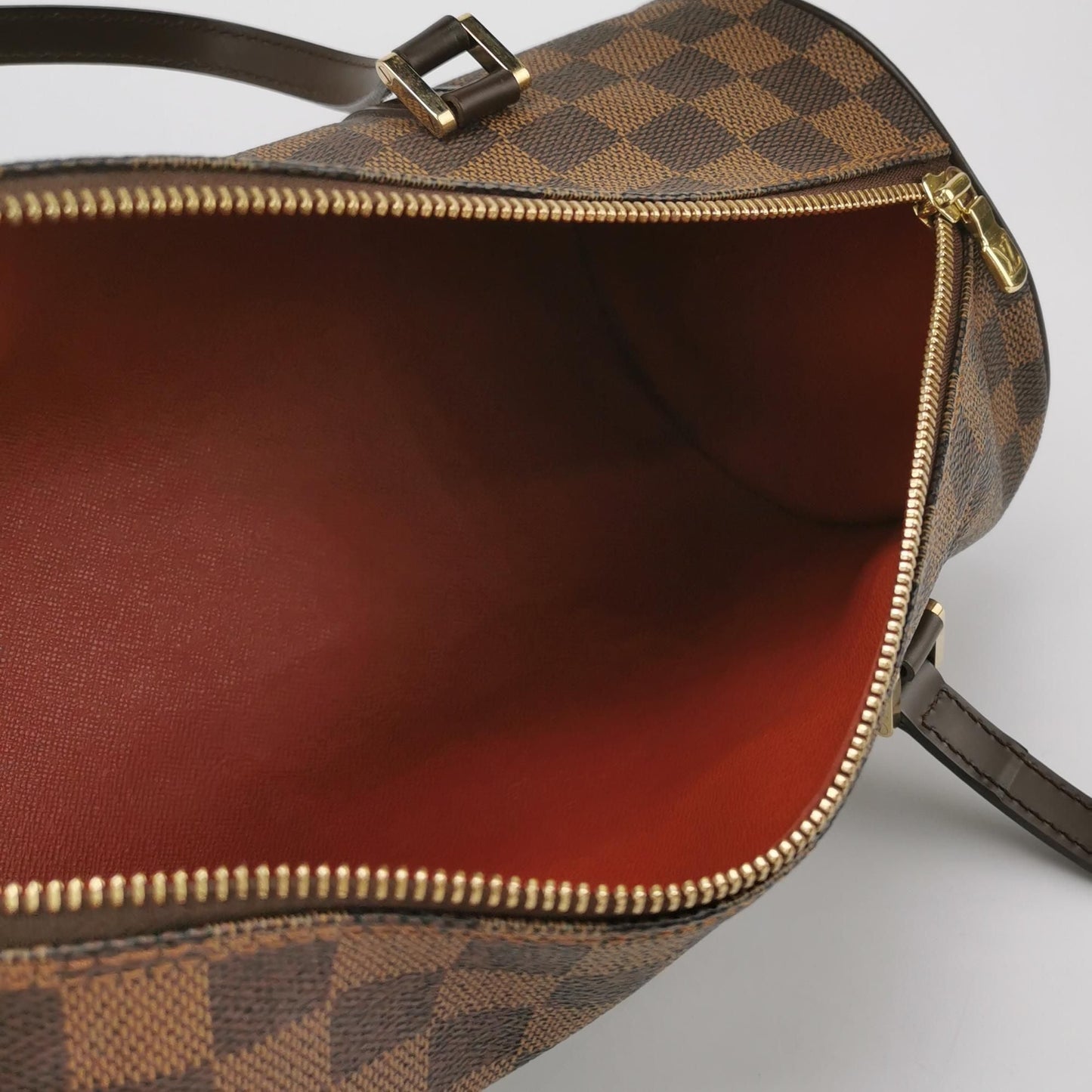 Preloved GLM-Papillon Large Checkerboard Round Barrel Bag 250401781130227